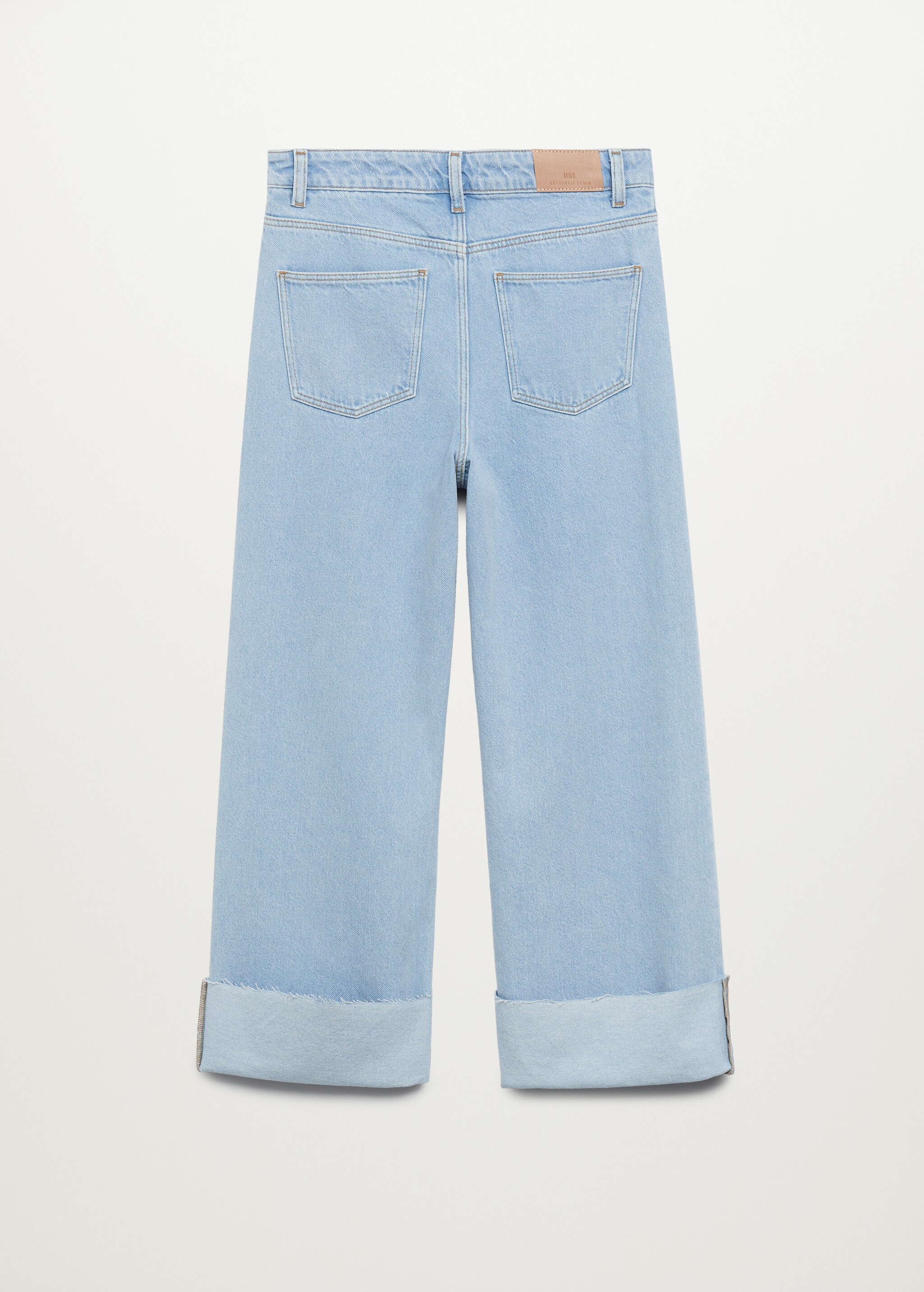 Jeans culotte bajo vuelto - Reverso del artículo