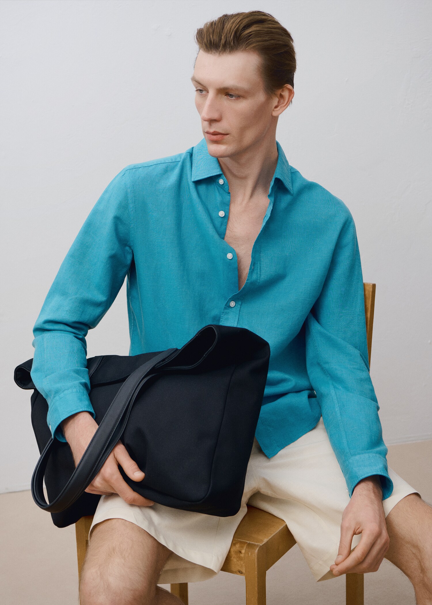 Linen-blend shirt - Details of the article 5