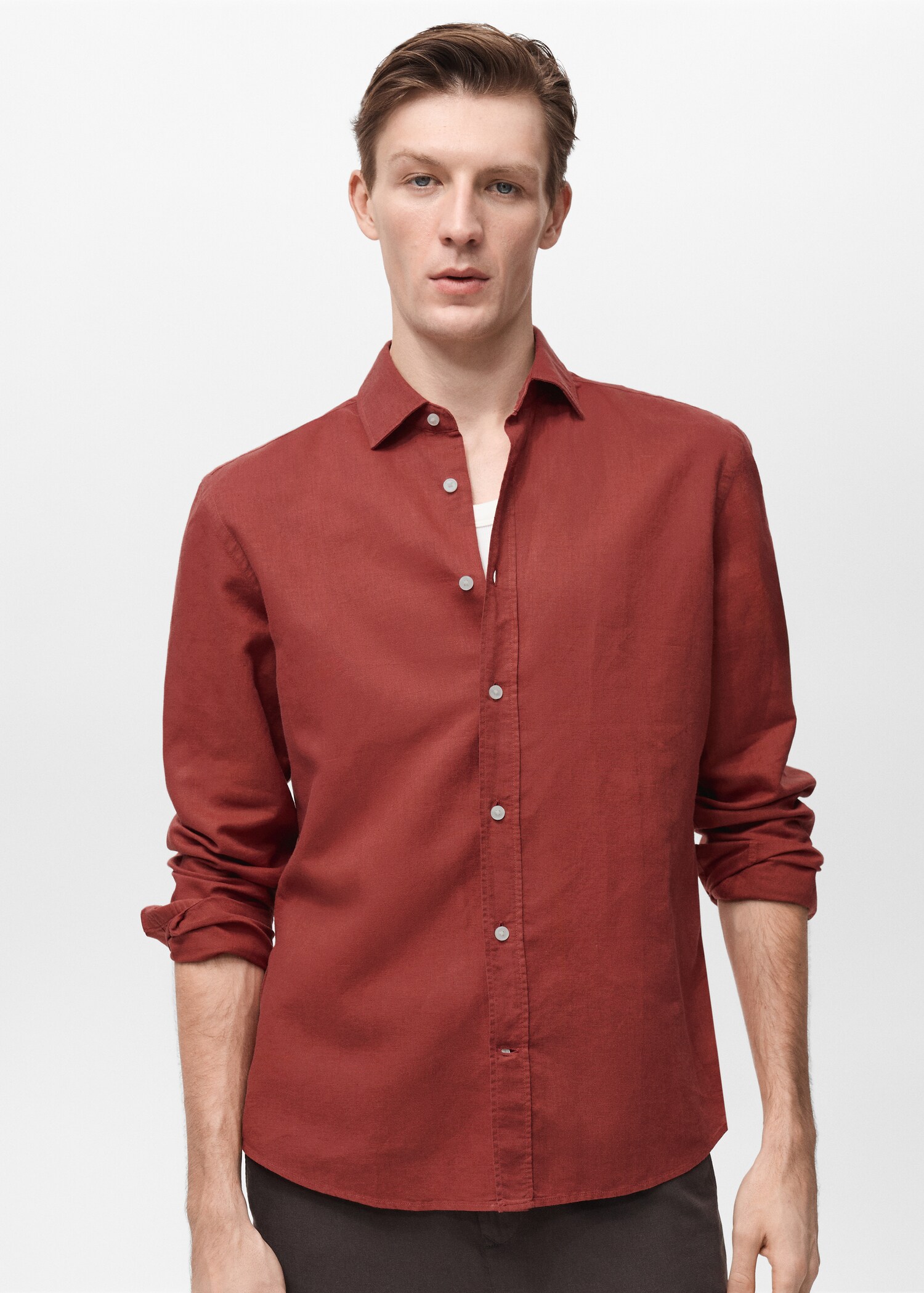 Linen-blend shirt - Medium plane