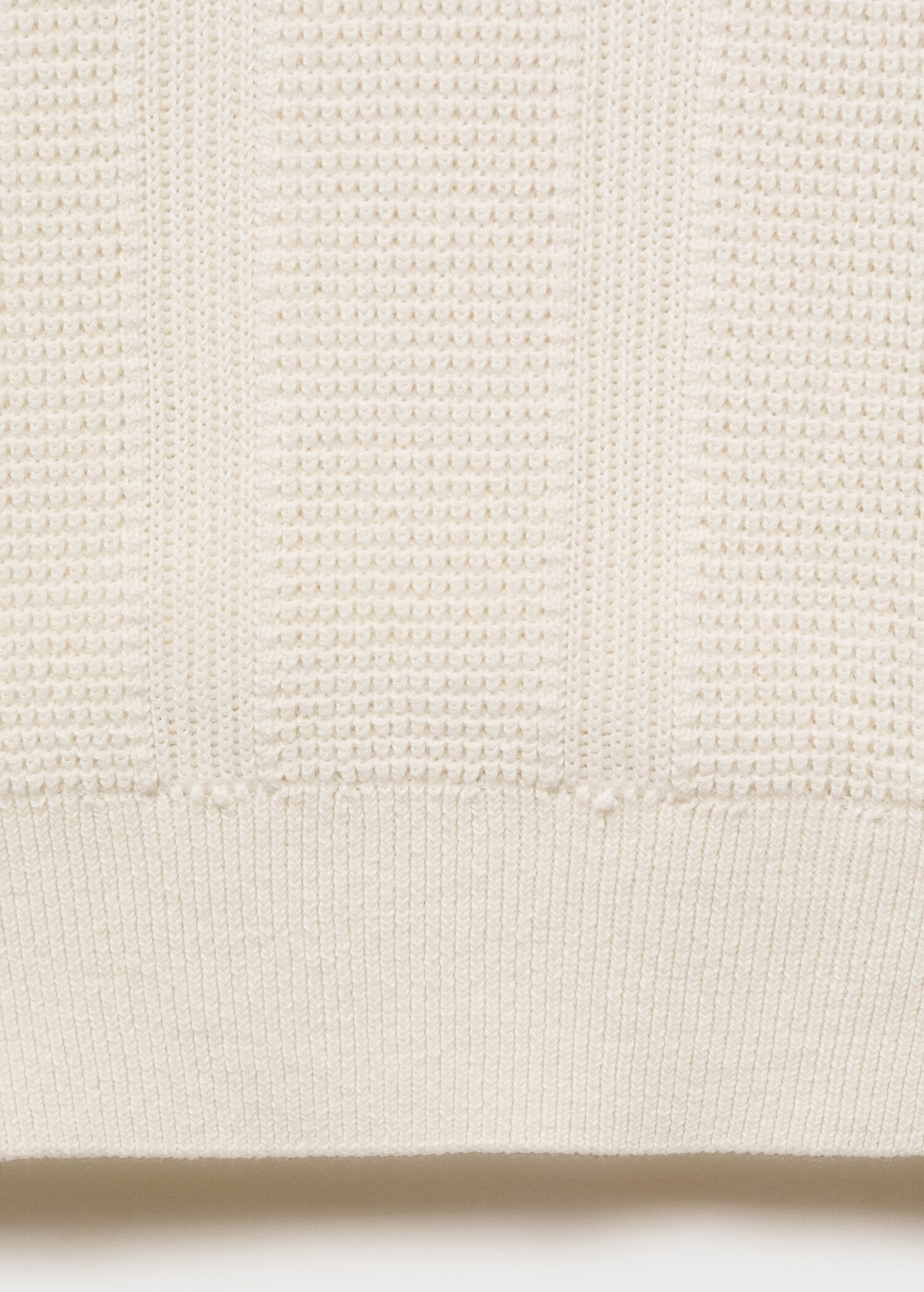 Striped openwork knitte polo shirt - Details of the article 0