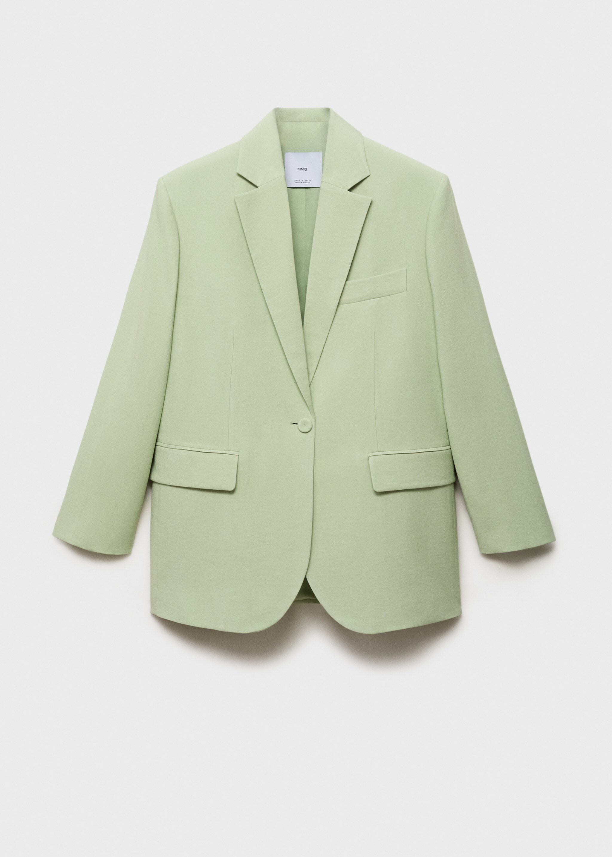 Σακάκι κοστουμιού ίσια γραμμή - Προϊόν χωρίς μοντέλο, Πράσινο Παστέλ. Ref: 87037911-00.
