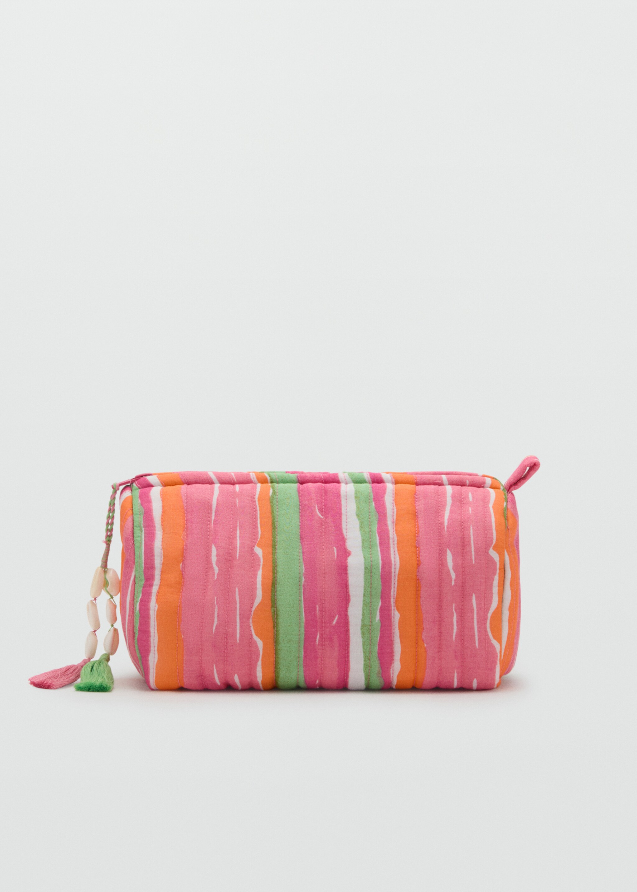 Neceser algodón rayas - Artículo sin modelo, Rosa. Ref: 87038261-00.