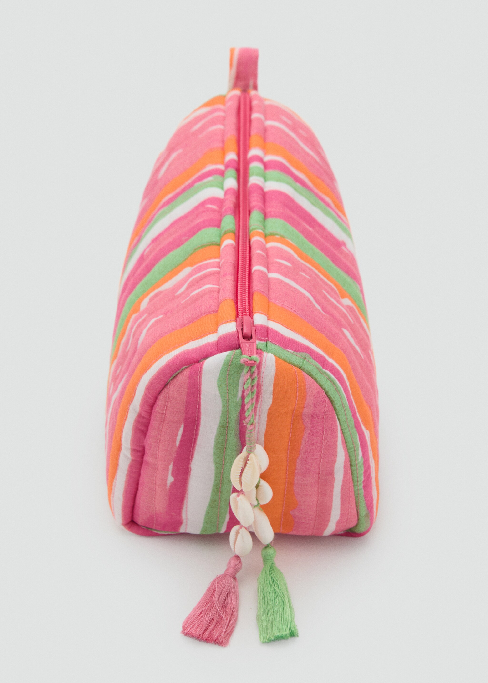 Neceser algodón rayas - Detalle del artículo 1, Rosa. Ref: 87038261-00.