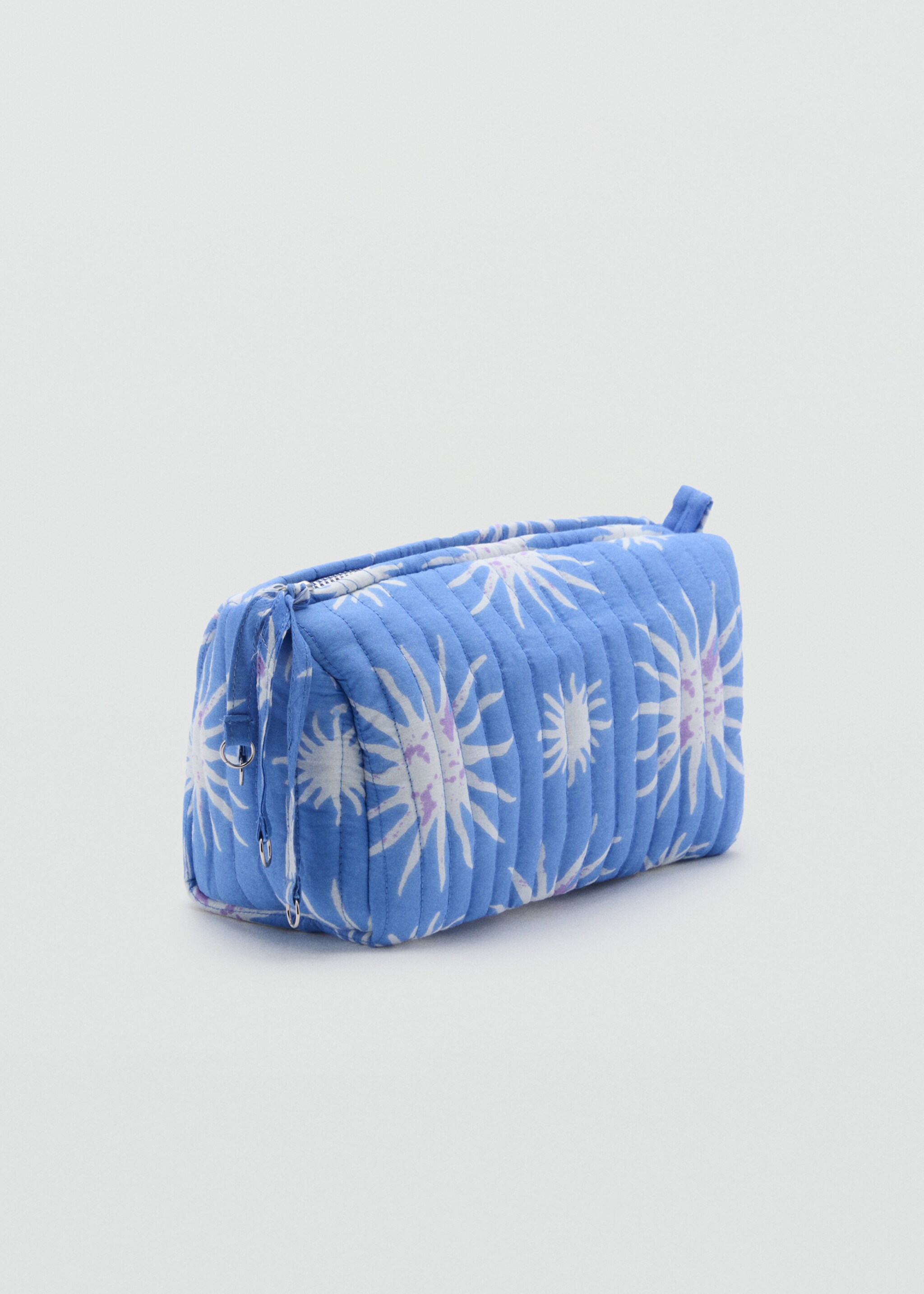 Quilted printed toiletry bag - Medium plane, Blue. Ref: 87038262-00.