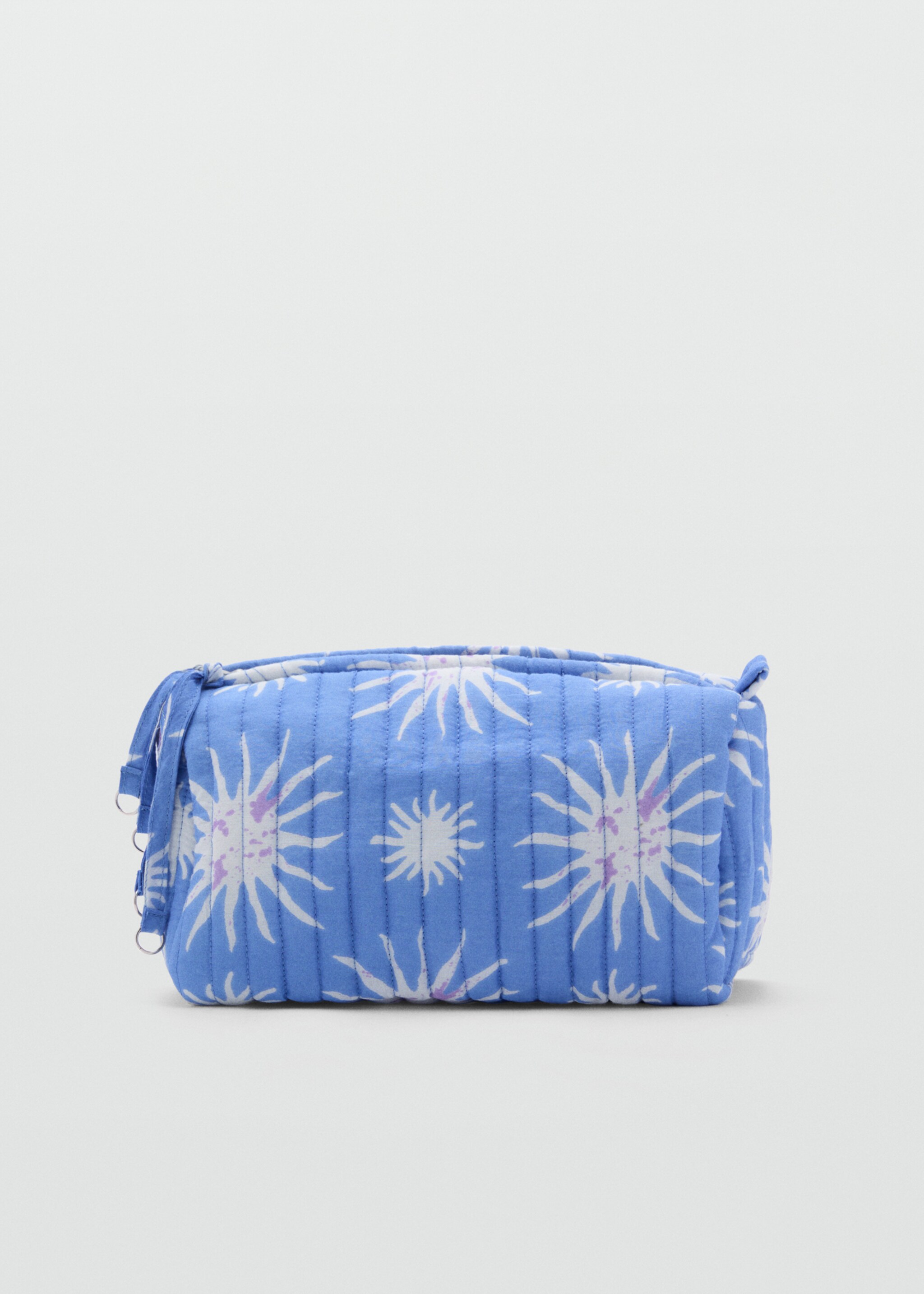 Quilted printed toiletry bag - Article without model, Blue. Ref: 87038262-00.