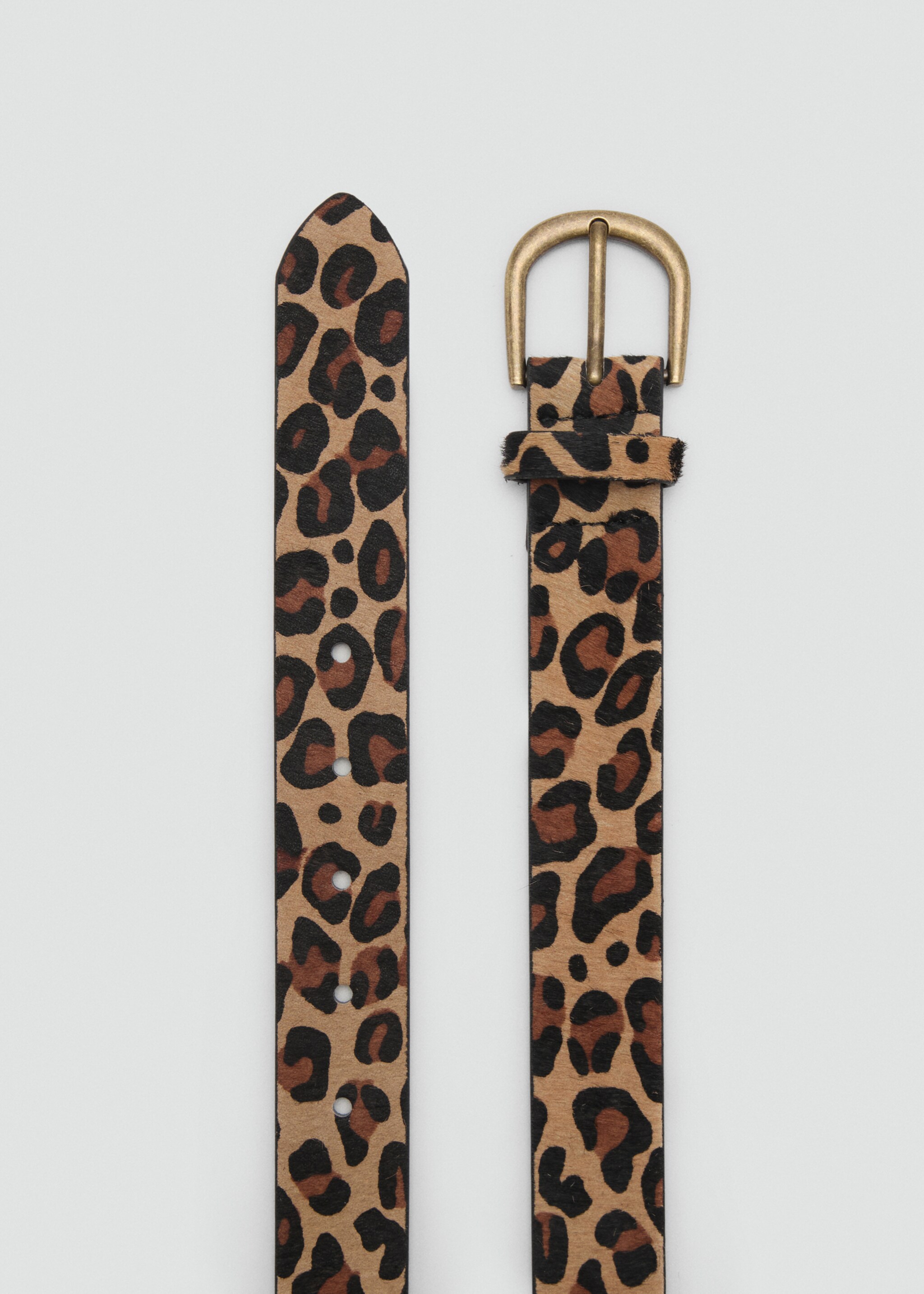 Ledergürtel mit Animal Print - Detail des Artikels 1, Schwarz. Ref: 87038273-00.