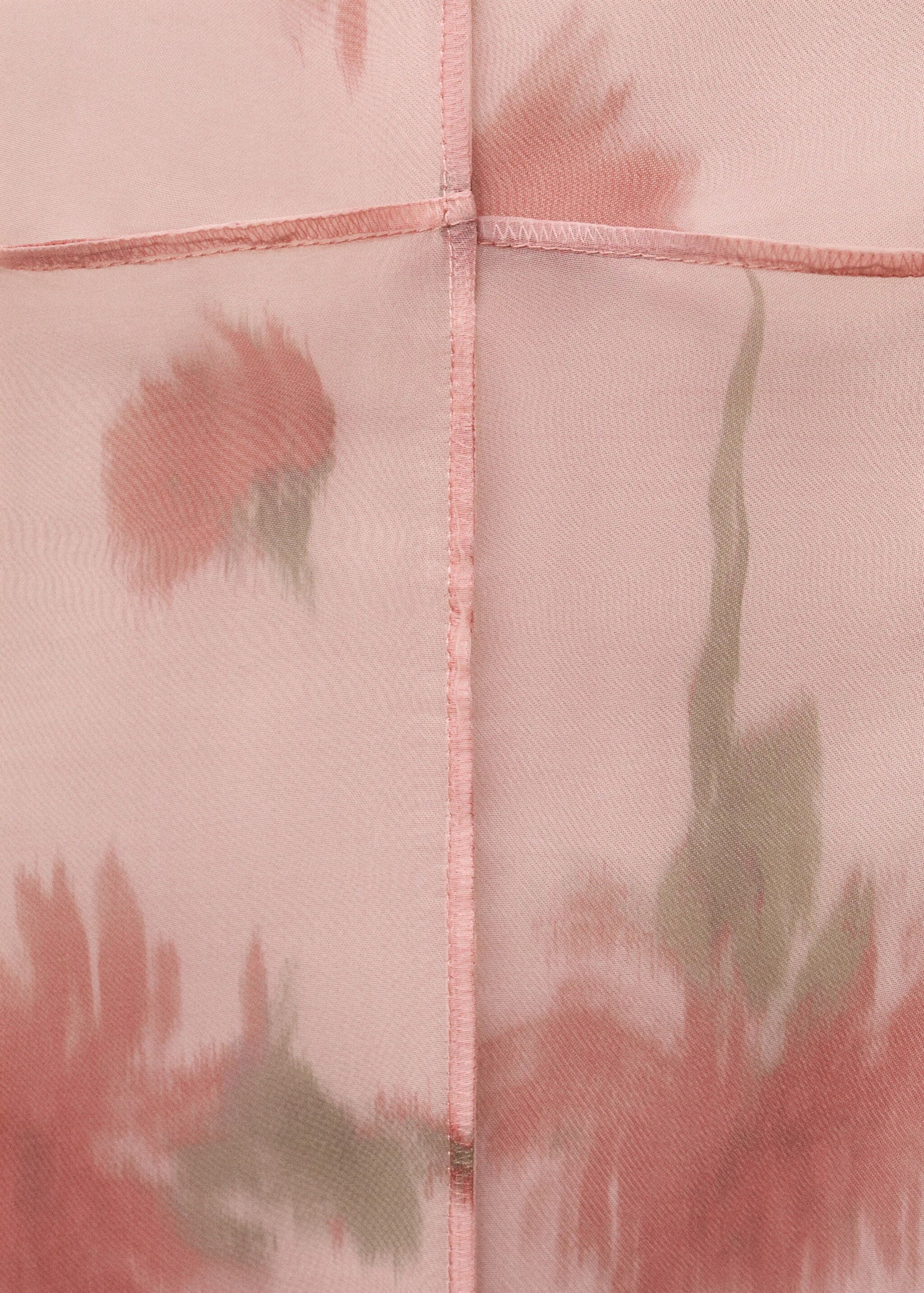 Vestido combinado estampado floral - Detalle del artículo 0, Rosa pastel. Ref: 87038276-00.