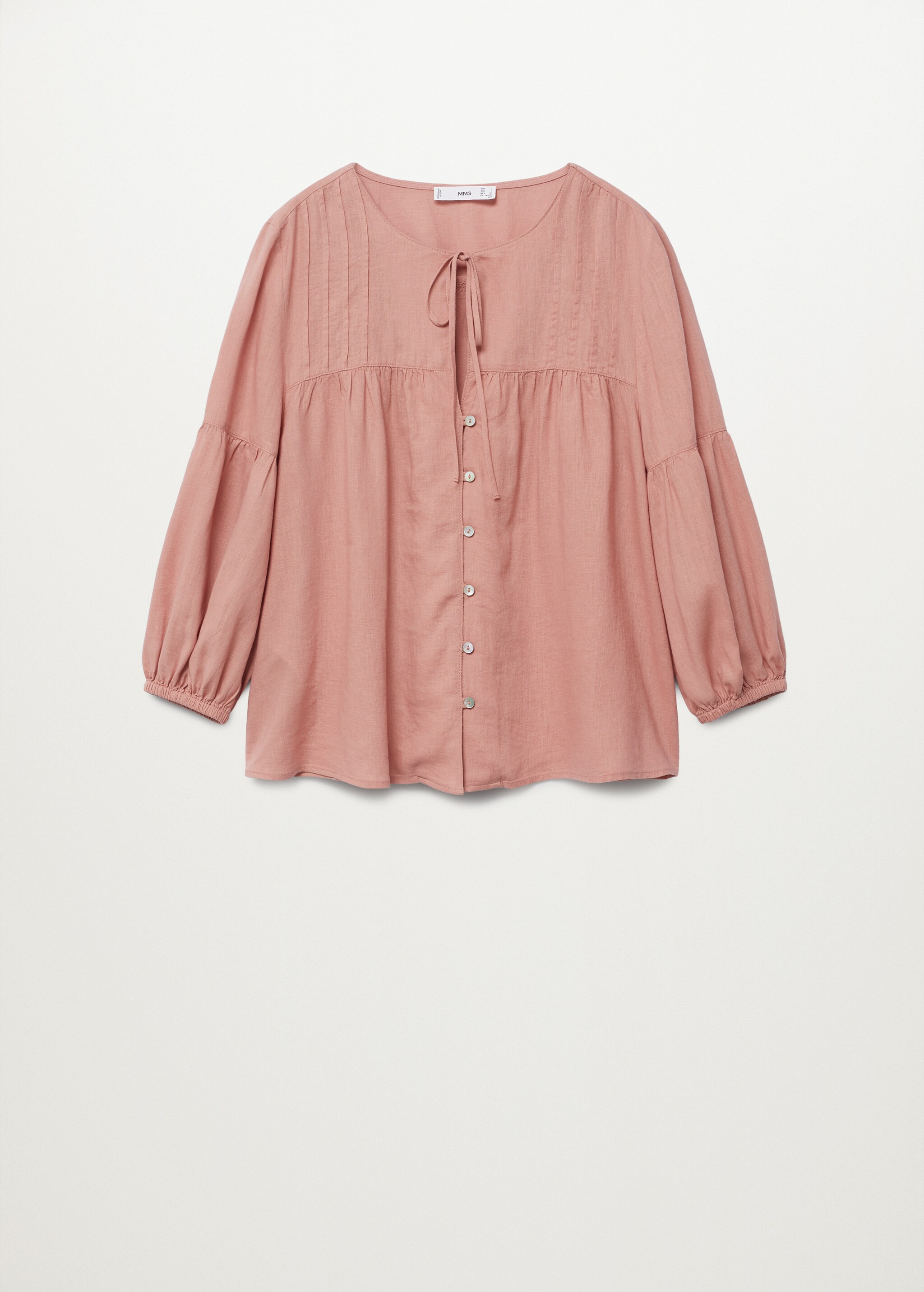 Button linen-blend blouse - Article without model