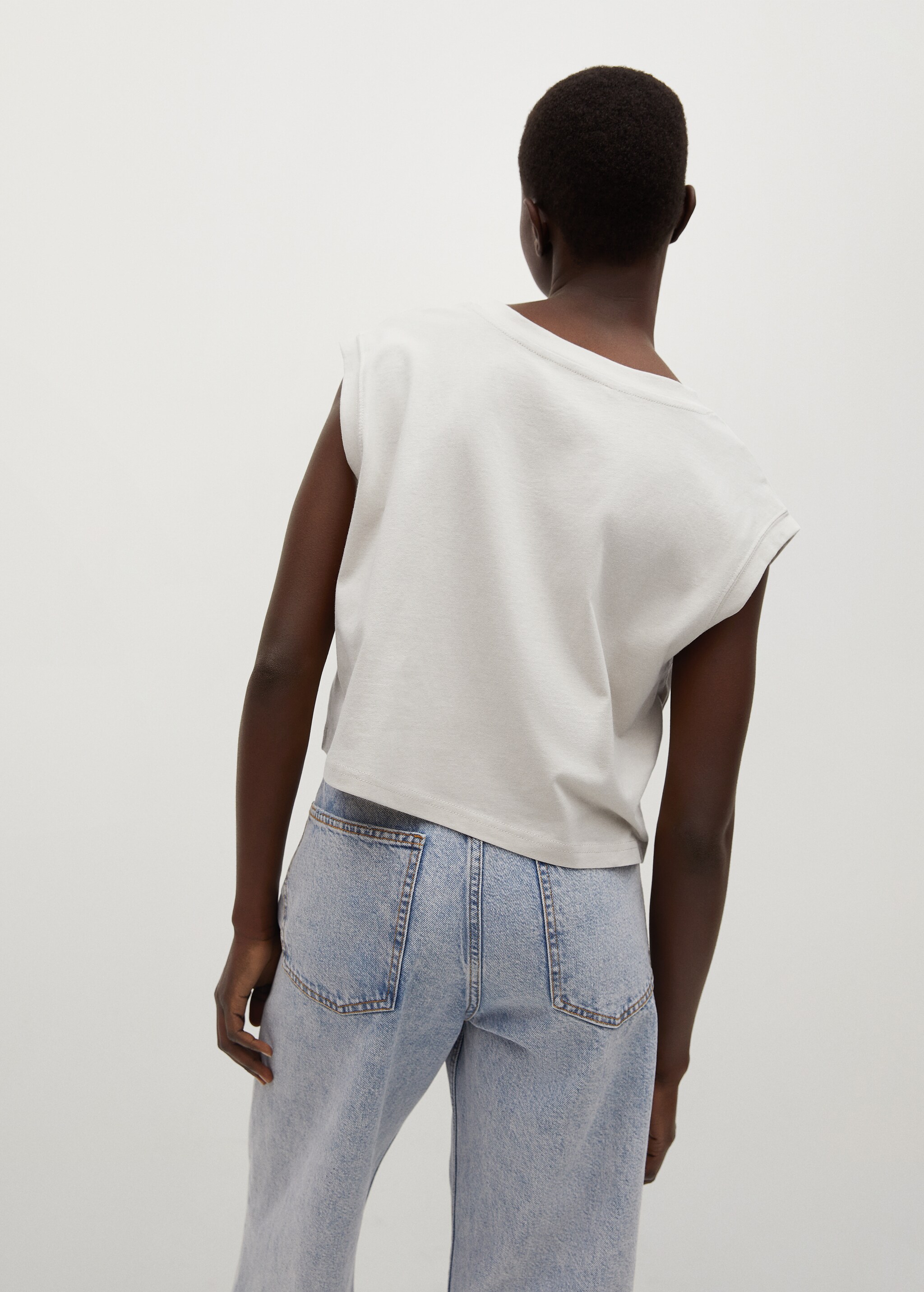 Organic cotton crop top - Reverse of the article