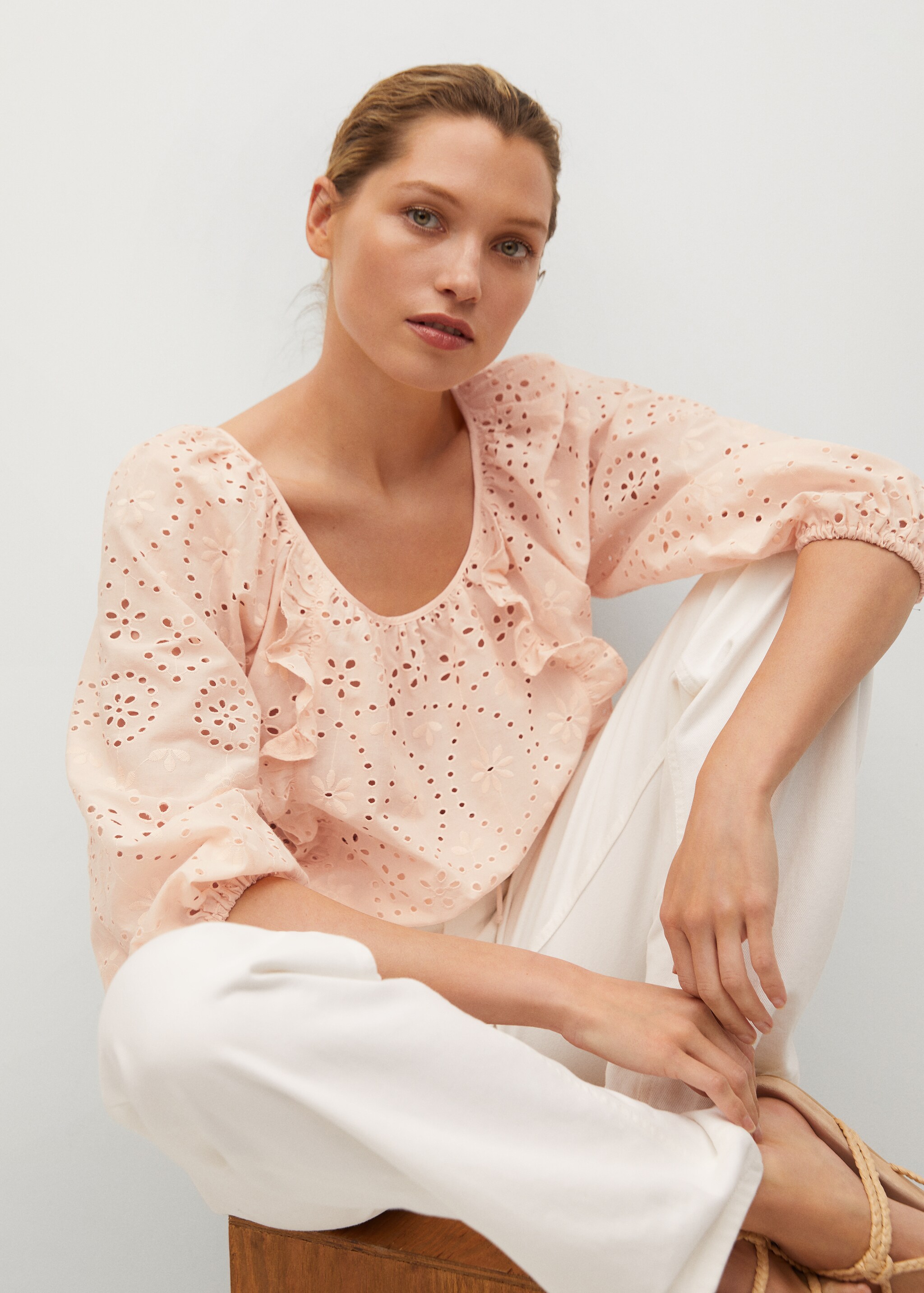 Blusa algodón bordado suizo - Detalle del artículo 1