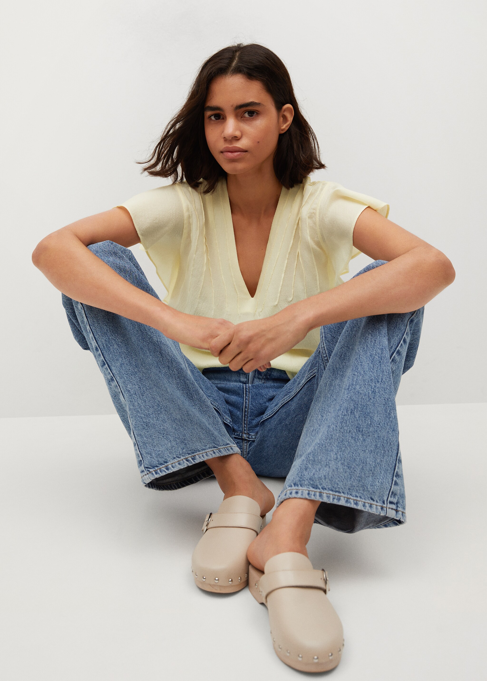 Bow textured blouse - Details of the article 2