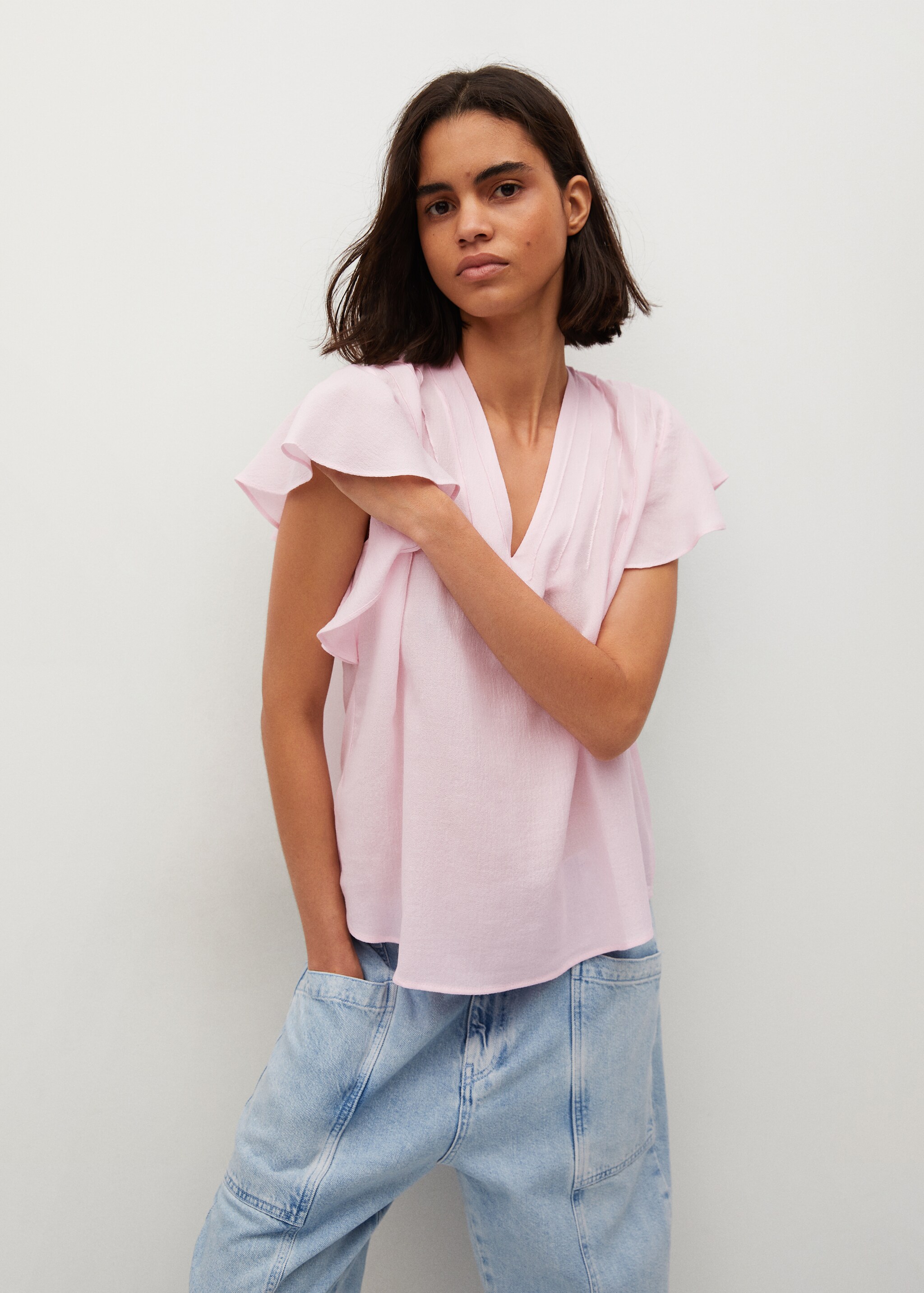 Blusa textura lazo - Plano medio