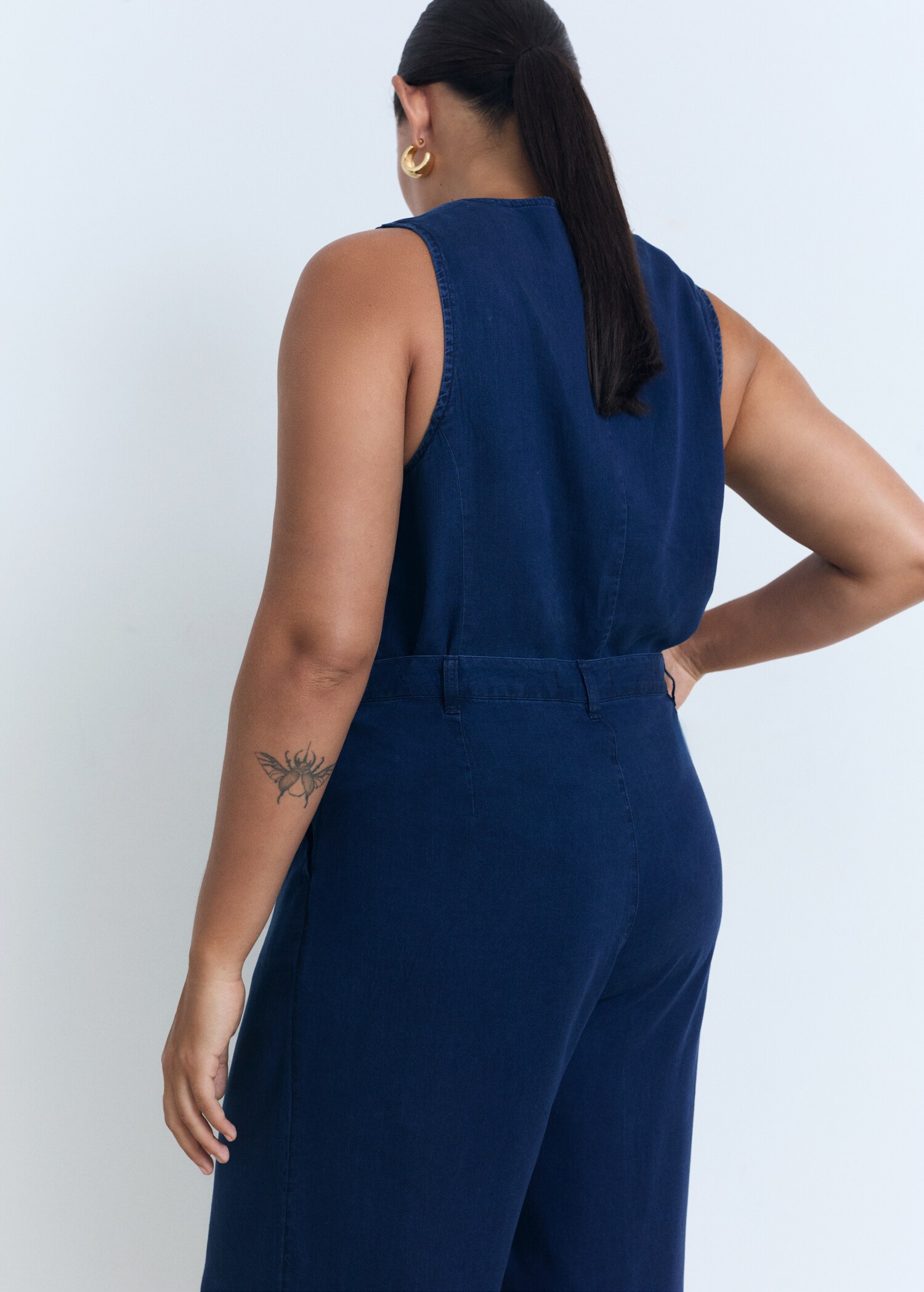 Pantalons wideleg lyocell pinces - Detall de l'article 4