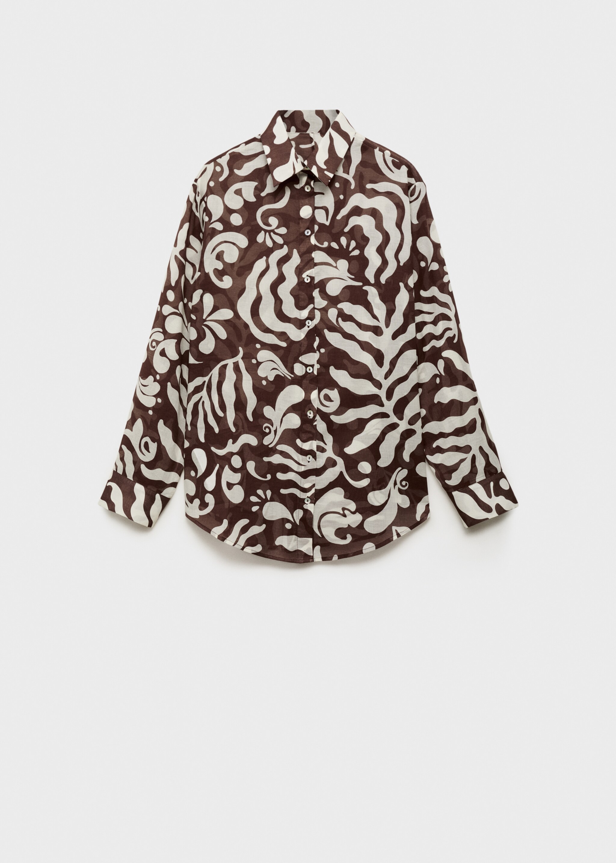 Camisa algodón estampada - Artículo sin modelo, Marrón. Ref: 87038644-00.