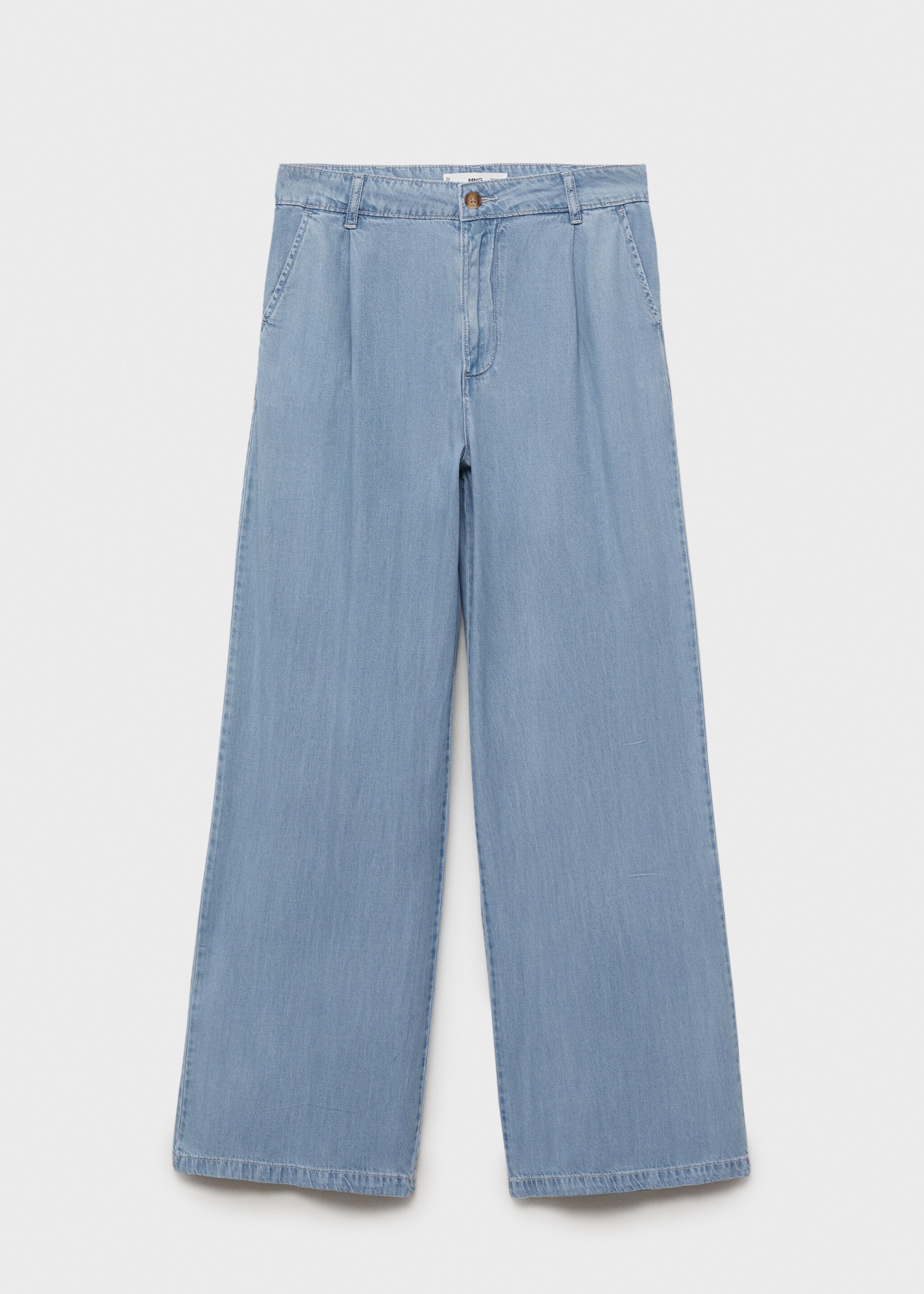 Pantalons wideleg lyocell pinces - Article sense model, Blau clar. Ref: 87038649-00.