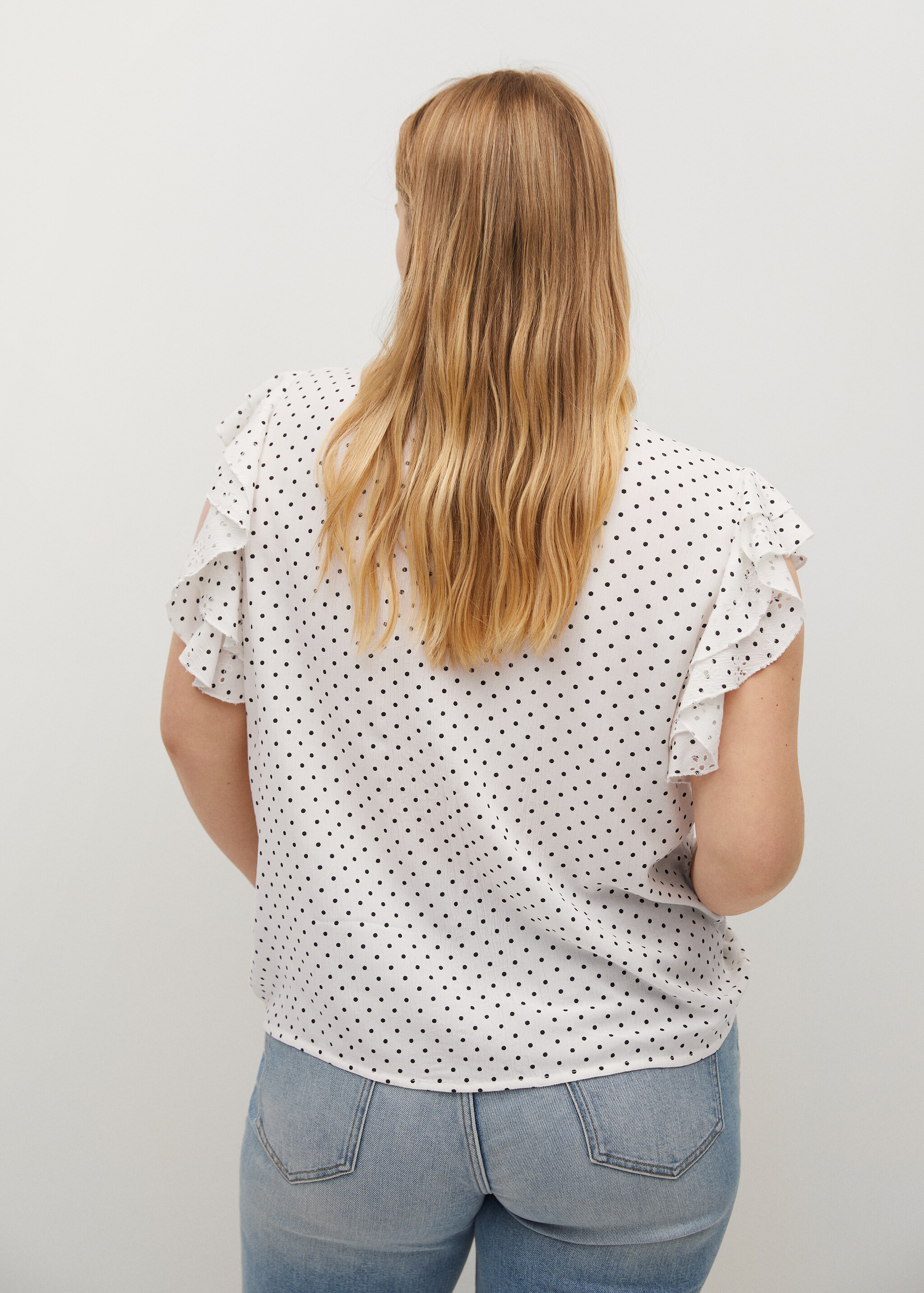 Blusa estampada bordada - Reverso del artículo