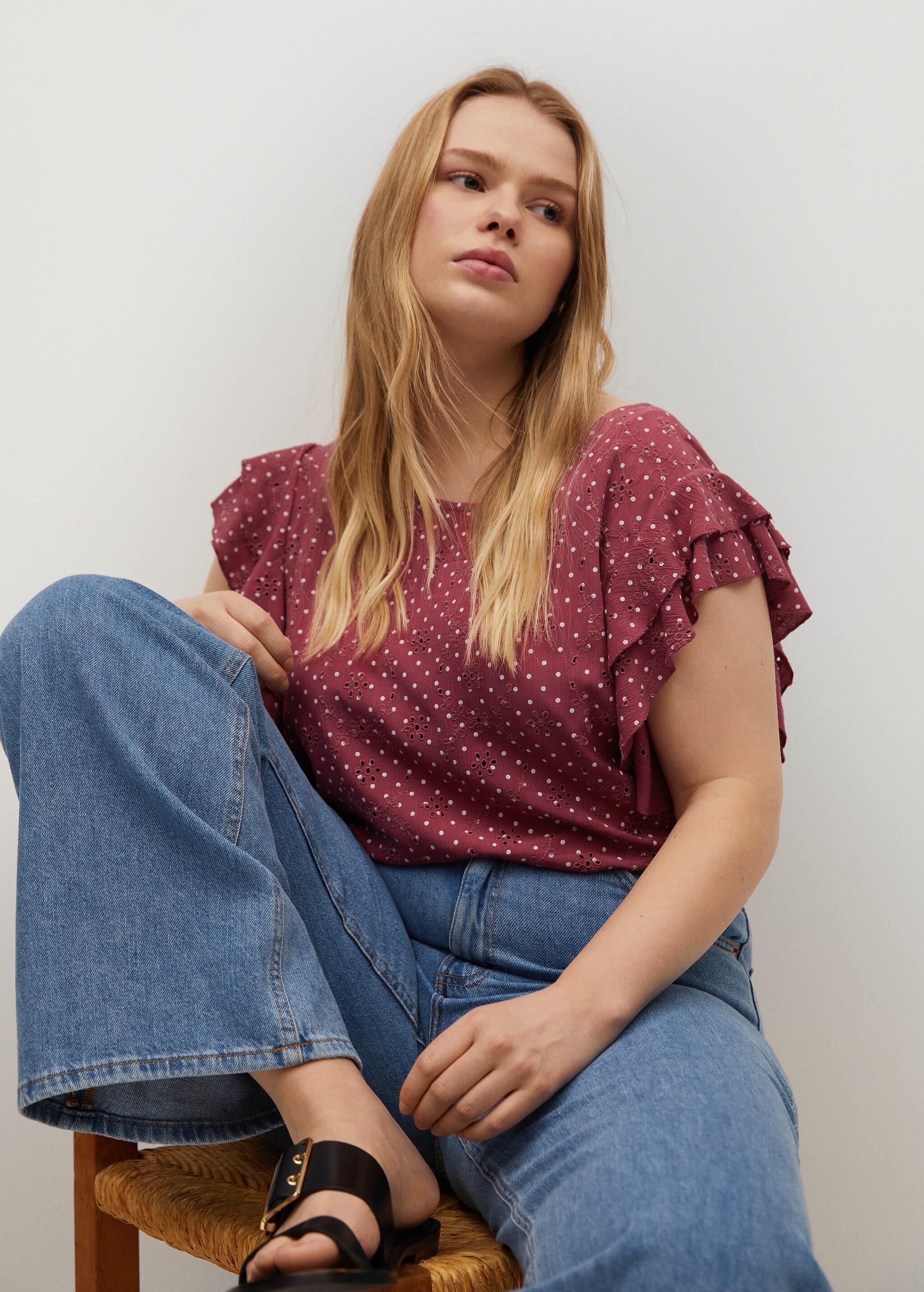 Blusa estampada bordada - Detalle del artículo 2
