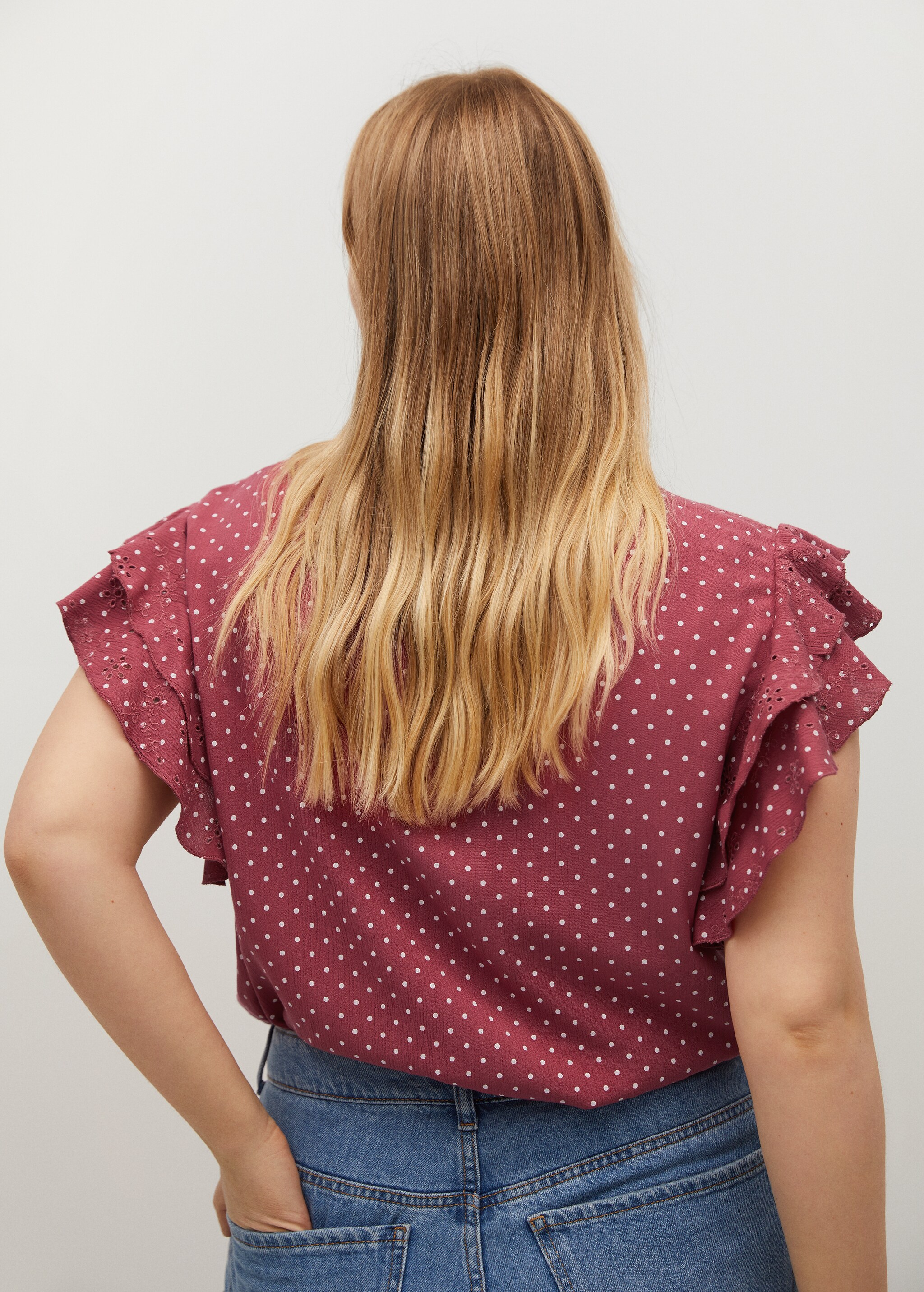 Blusa estampada bordada - Reverso del artículo