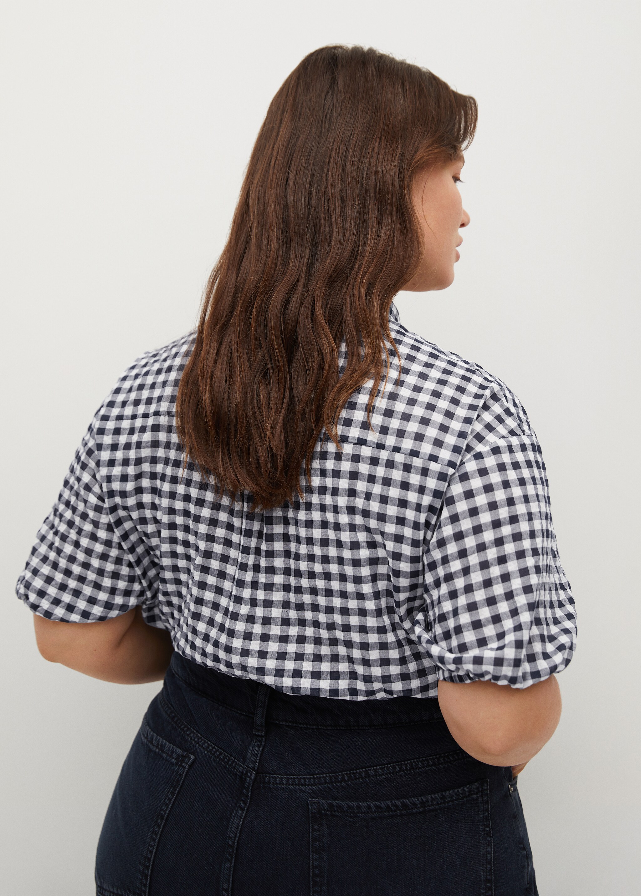 Blusa algodón cuadro vichy - Reverso del artículo