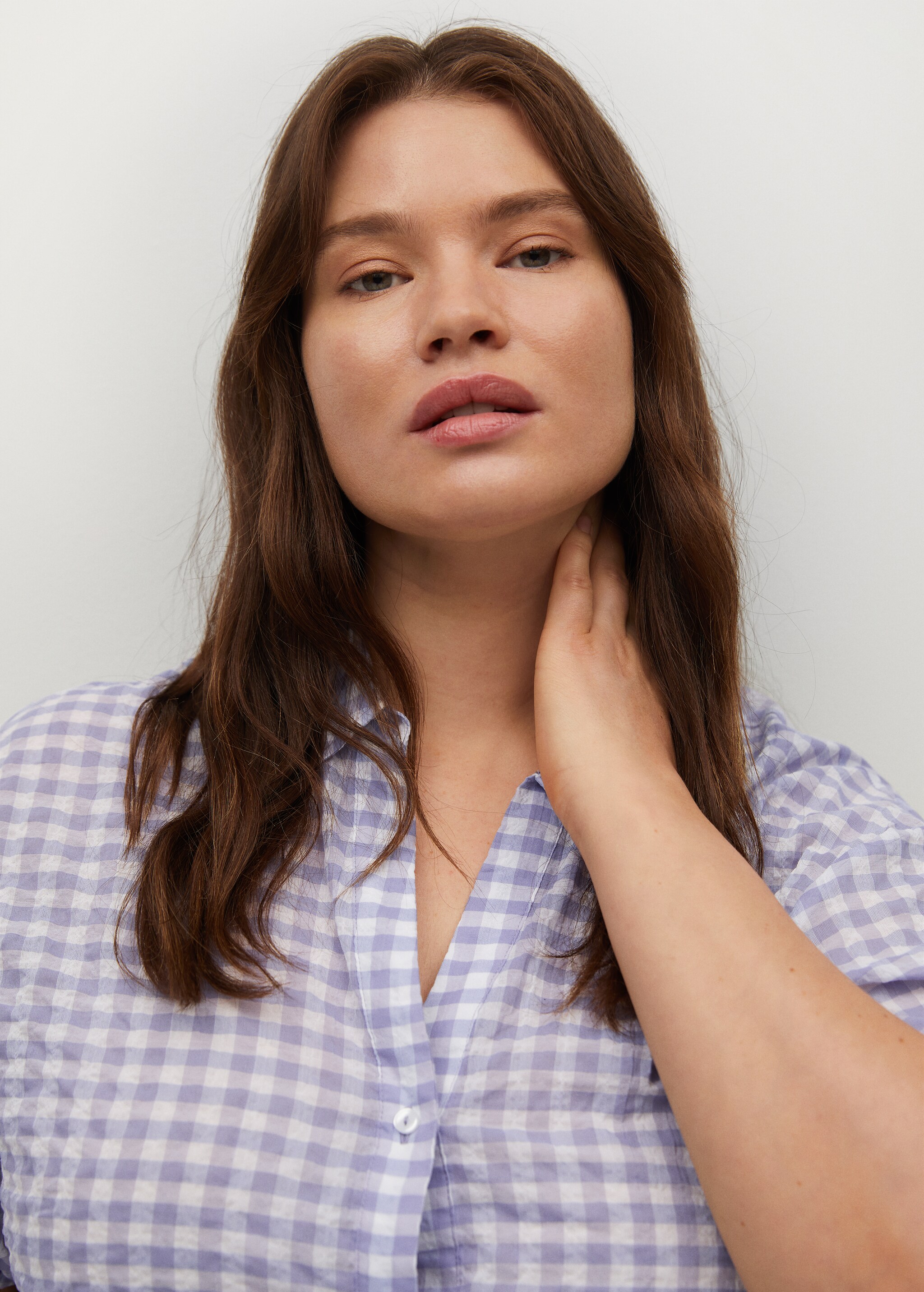 Blusa algodón cuadro vichy - Detalle del artículo 1