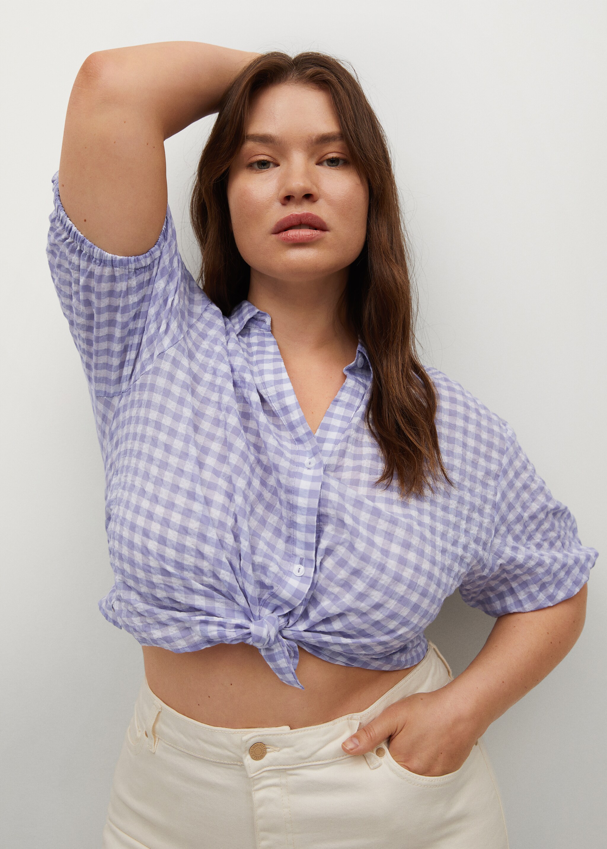 Blusa algodón cuadro vichy - Detalle del artículo 2