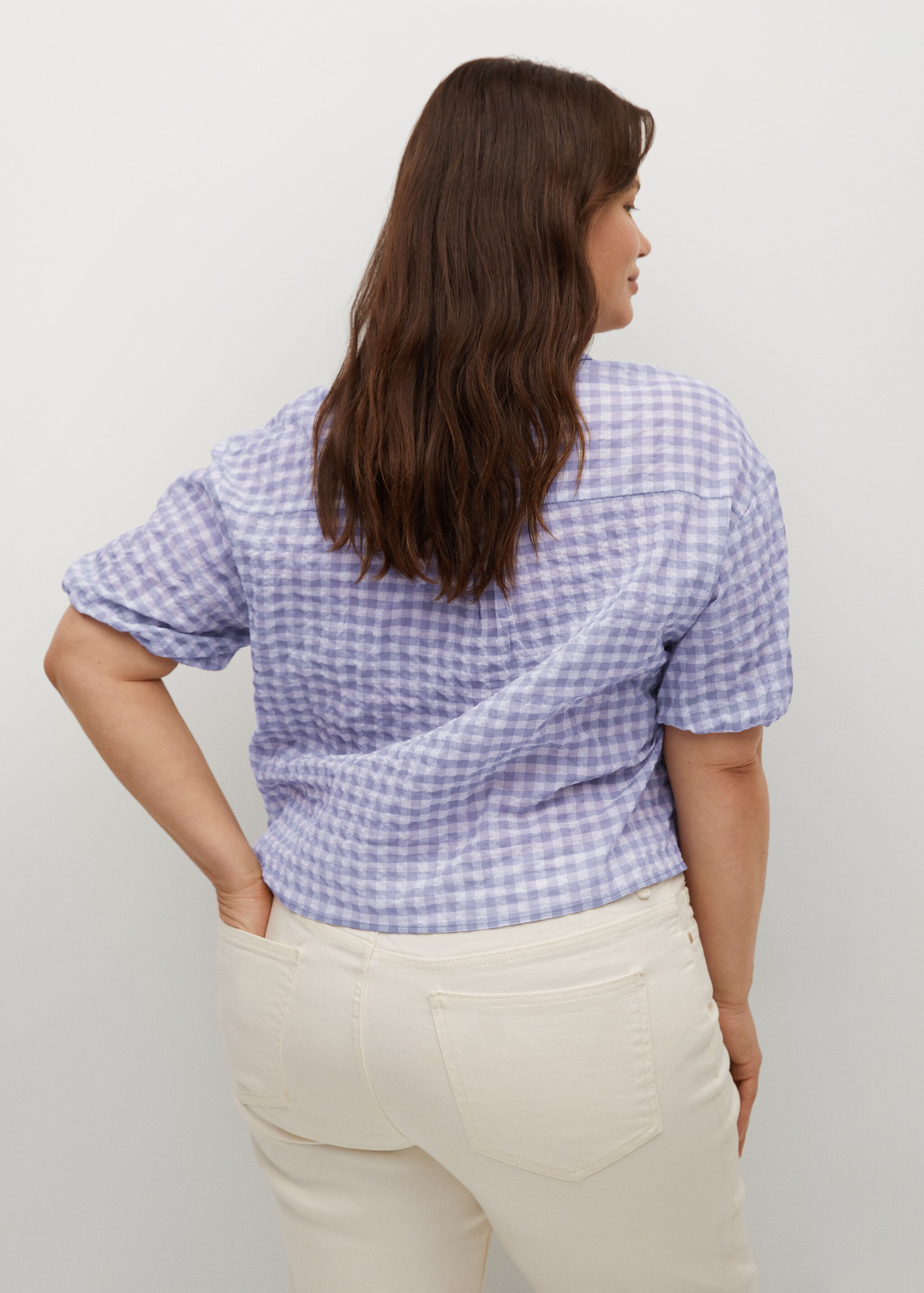 Blusa algodón cuadro vichy - Reverso del artículo