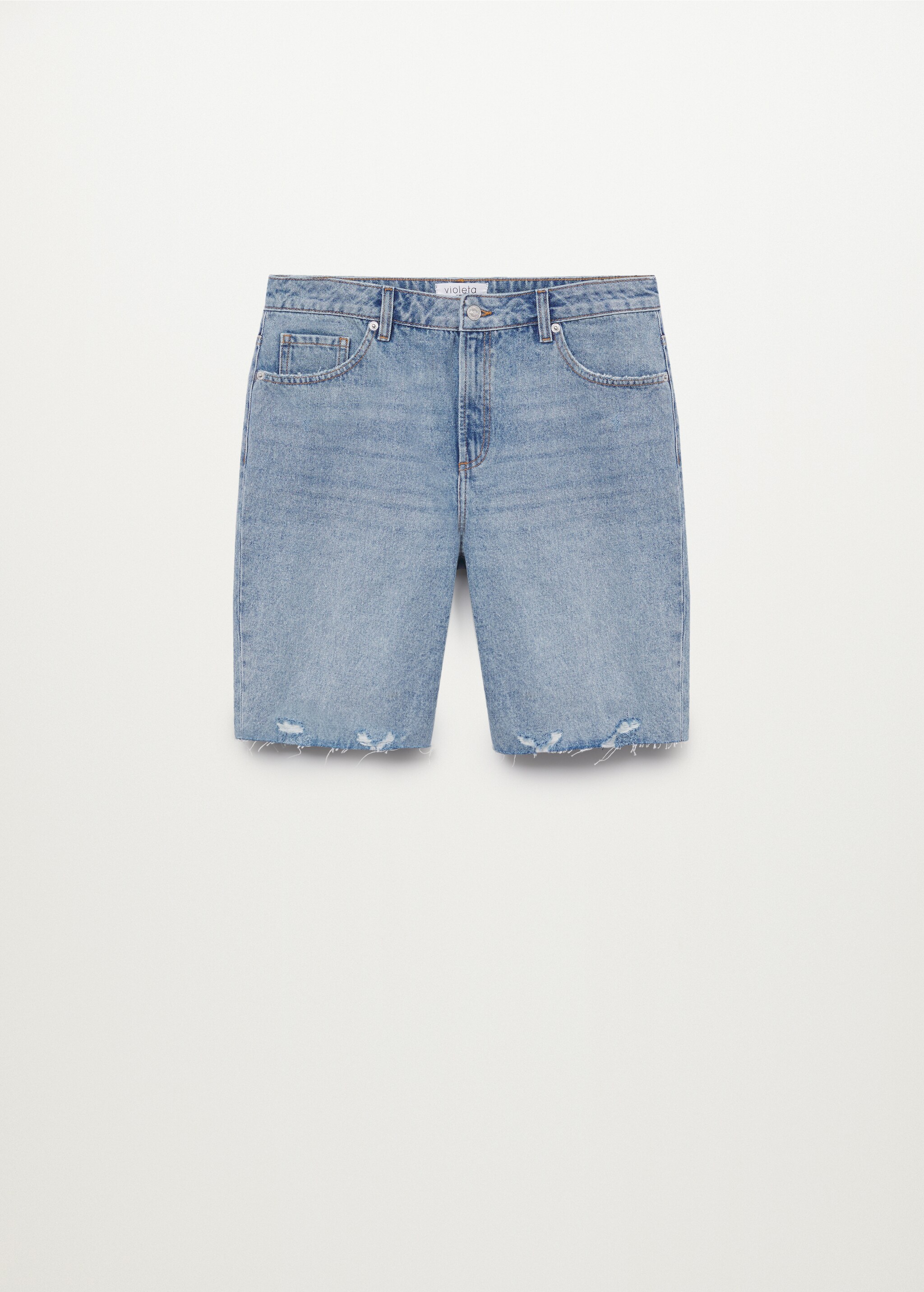 Bermudas vaqueras bajo deshilachado - Artículo sin modelo