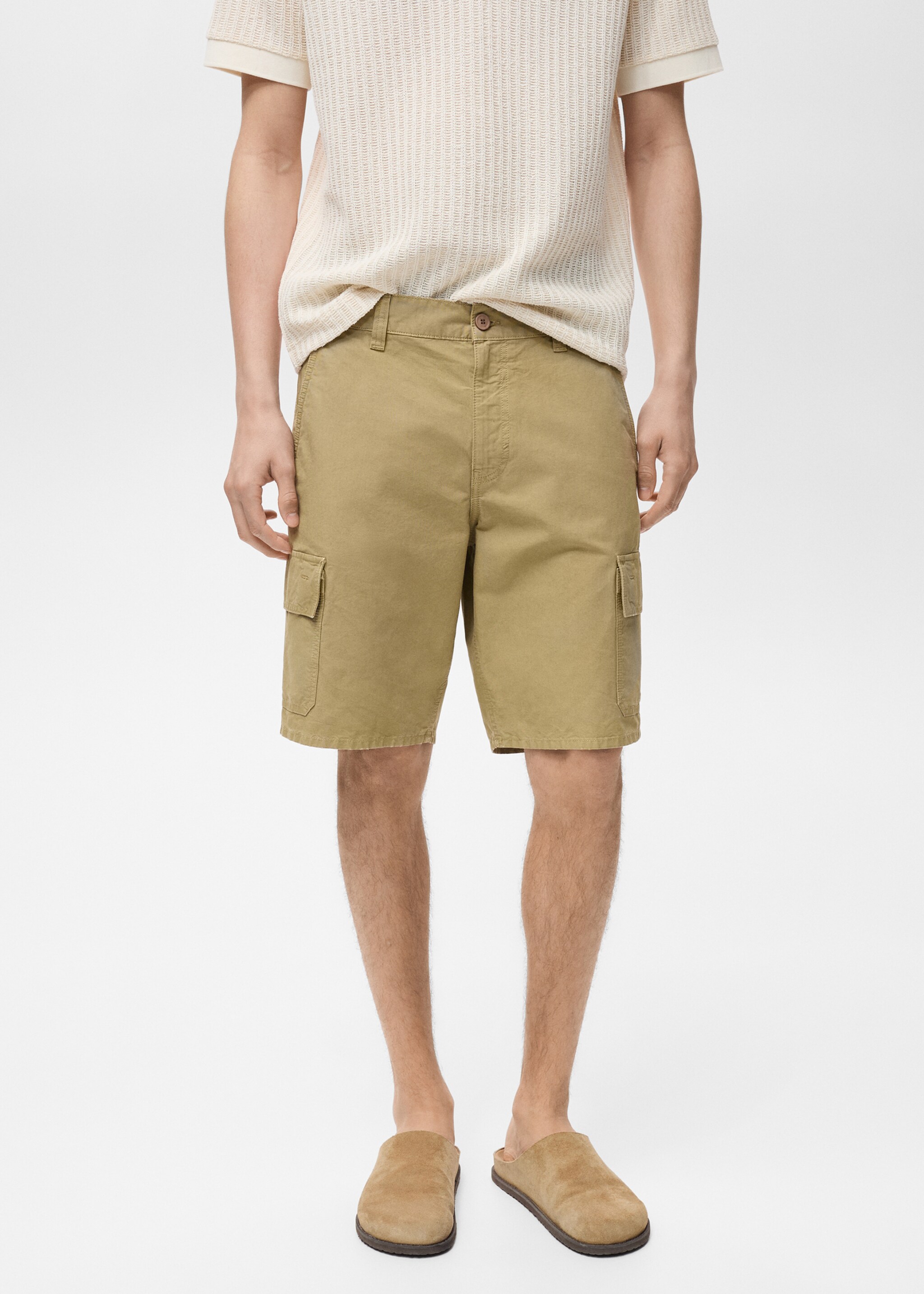 Cargo Bermuda shorts - Medium plane, Tobacco Brown. Ref: 87039205-00.