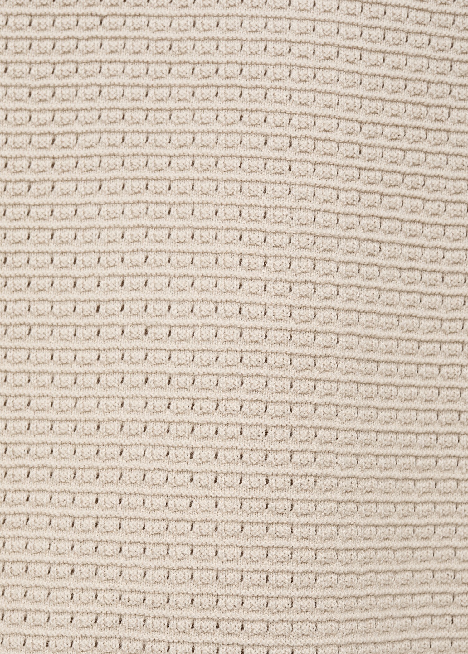 Openwork cotton knitte polo shirt - Details of the article 0