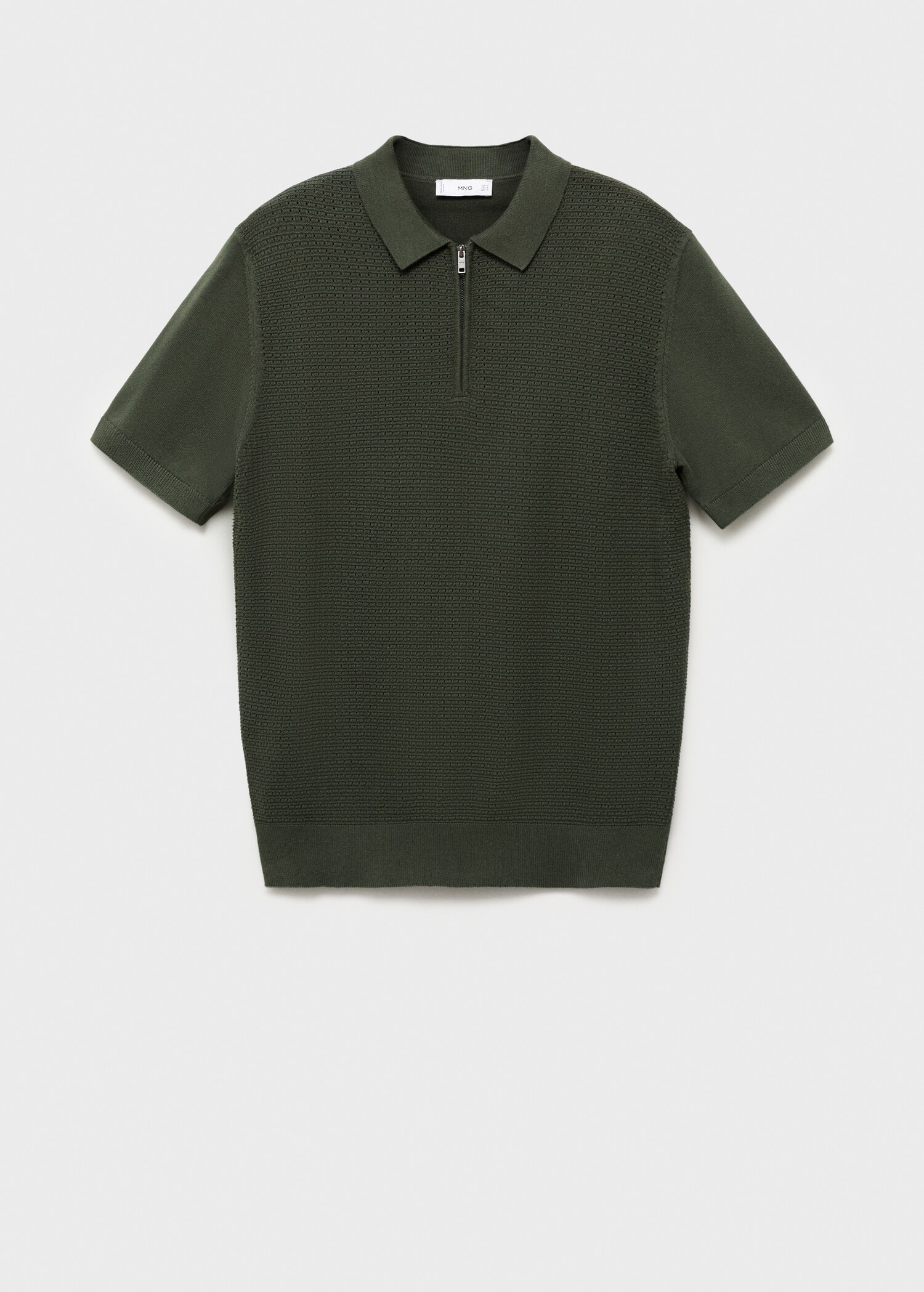 Openwork cotton knitte polo shirt - Article without model