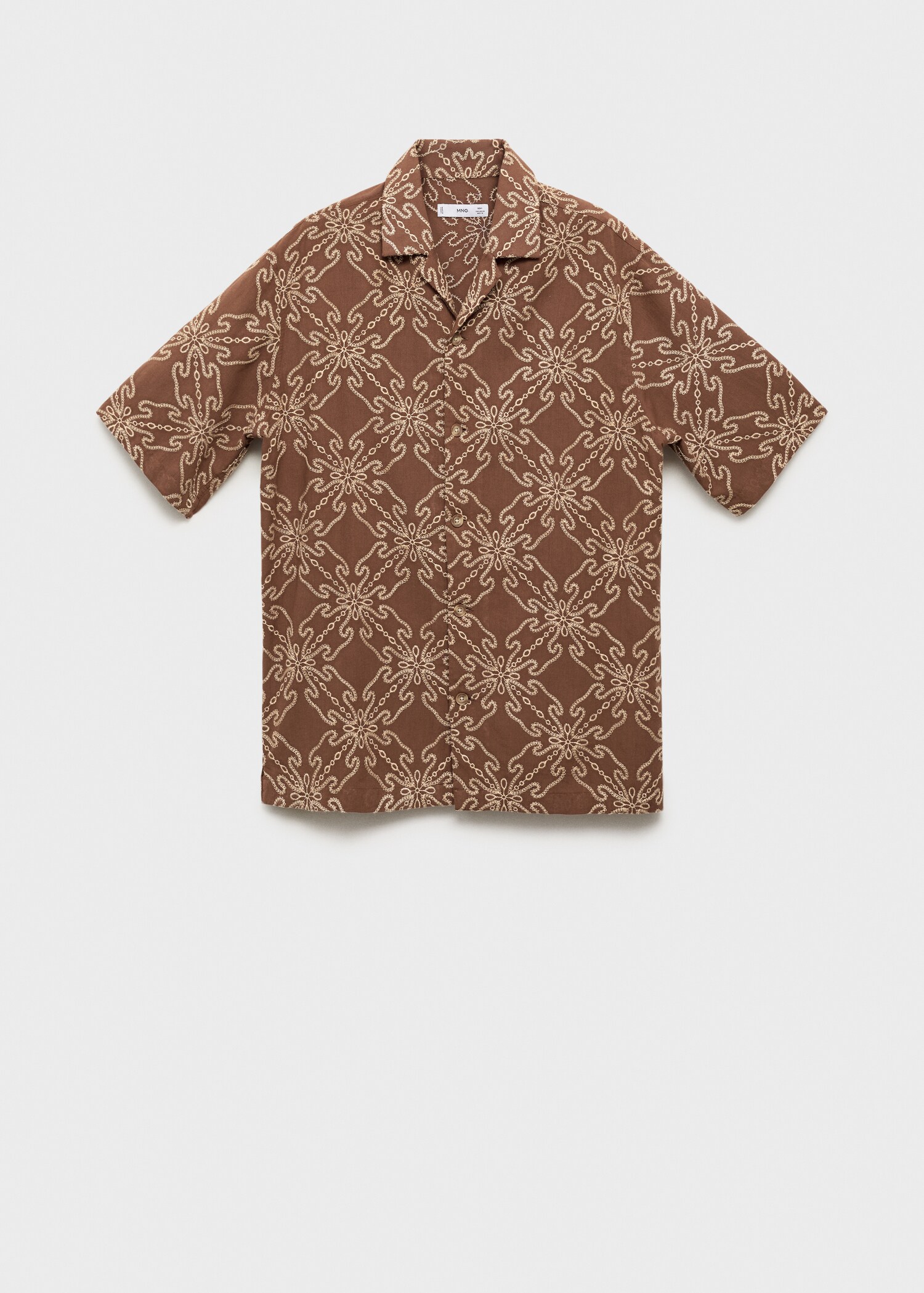 Short-sleeved embroidered shirt - Article without model