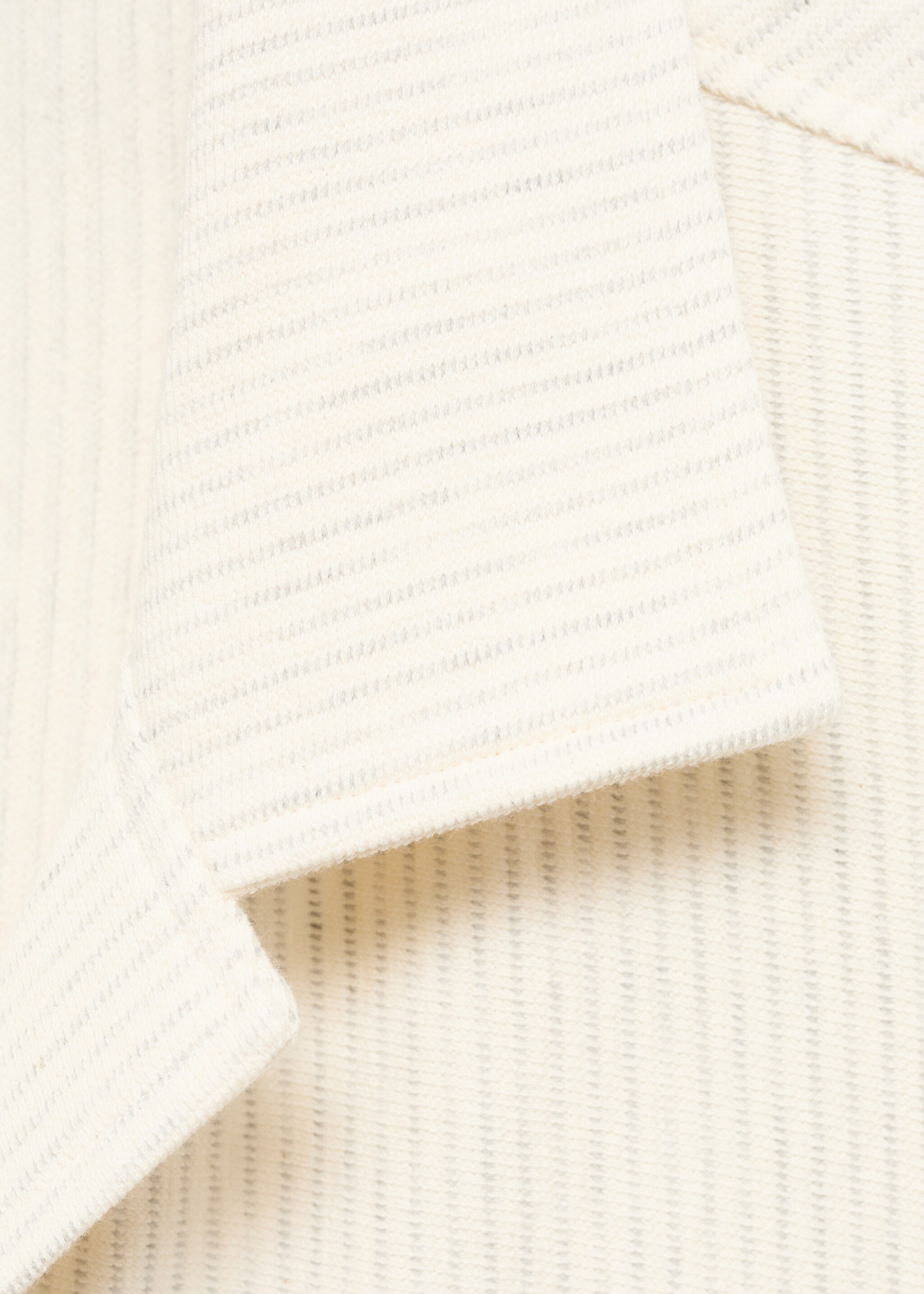 Gestreiftes Baumwollhemd - Detail des Artikels 0, Elfenbeinweiß. Ref: 87039219-00.