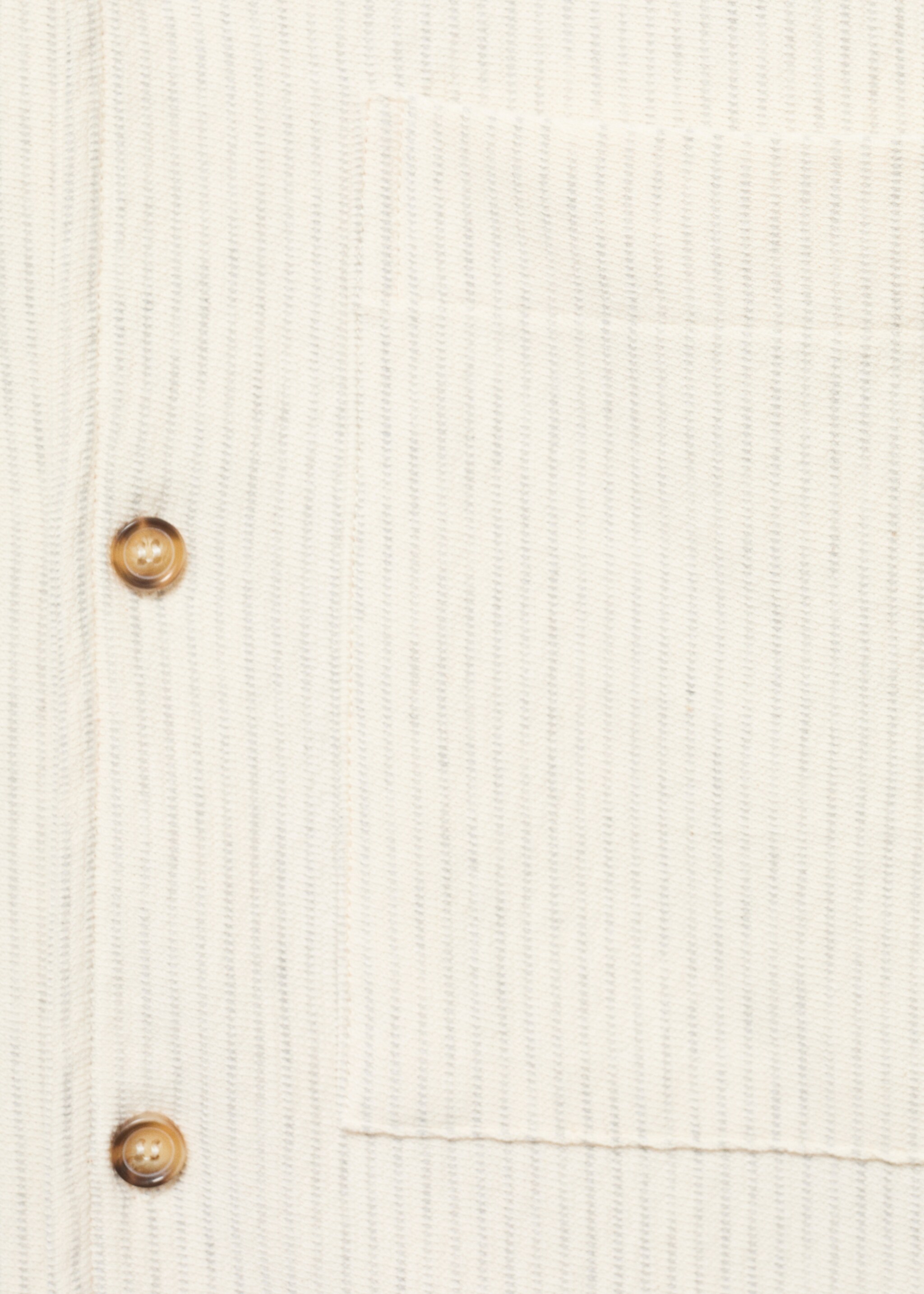Gestreiftes Baumwollhemd - Detail des Artikels 8, Elfenbeinweiß. Ref: 87039219-00.