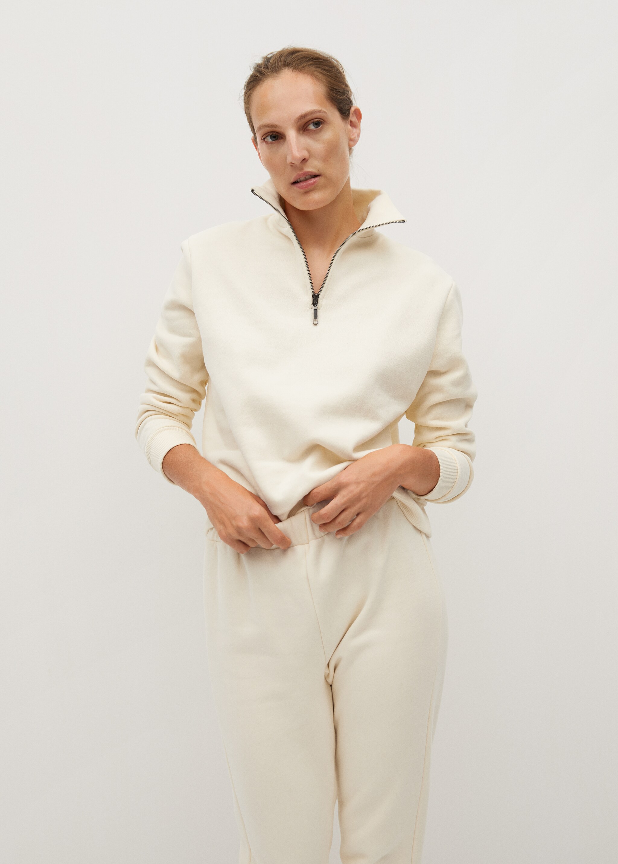 Elastic waist cotton pants - Details of the article 2