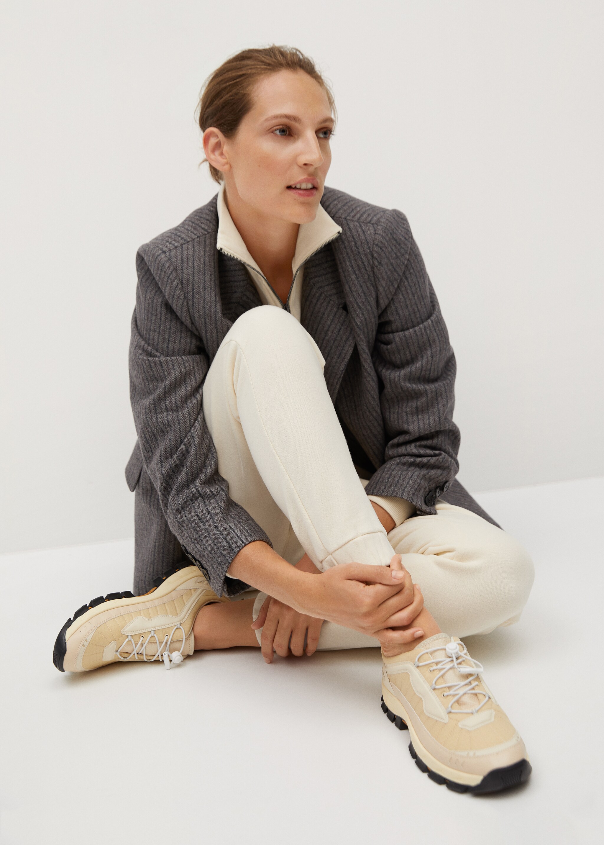 Elastic waist cotton pants - Details of the article 3