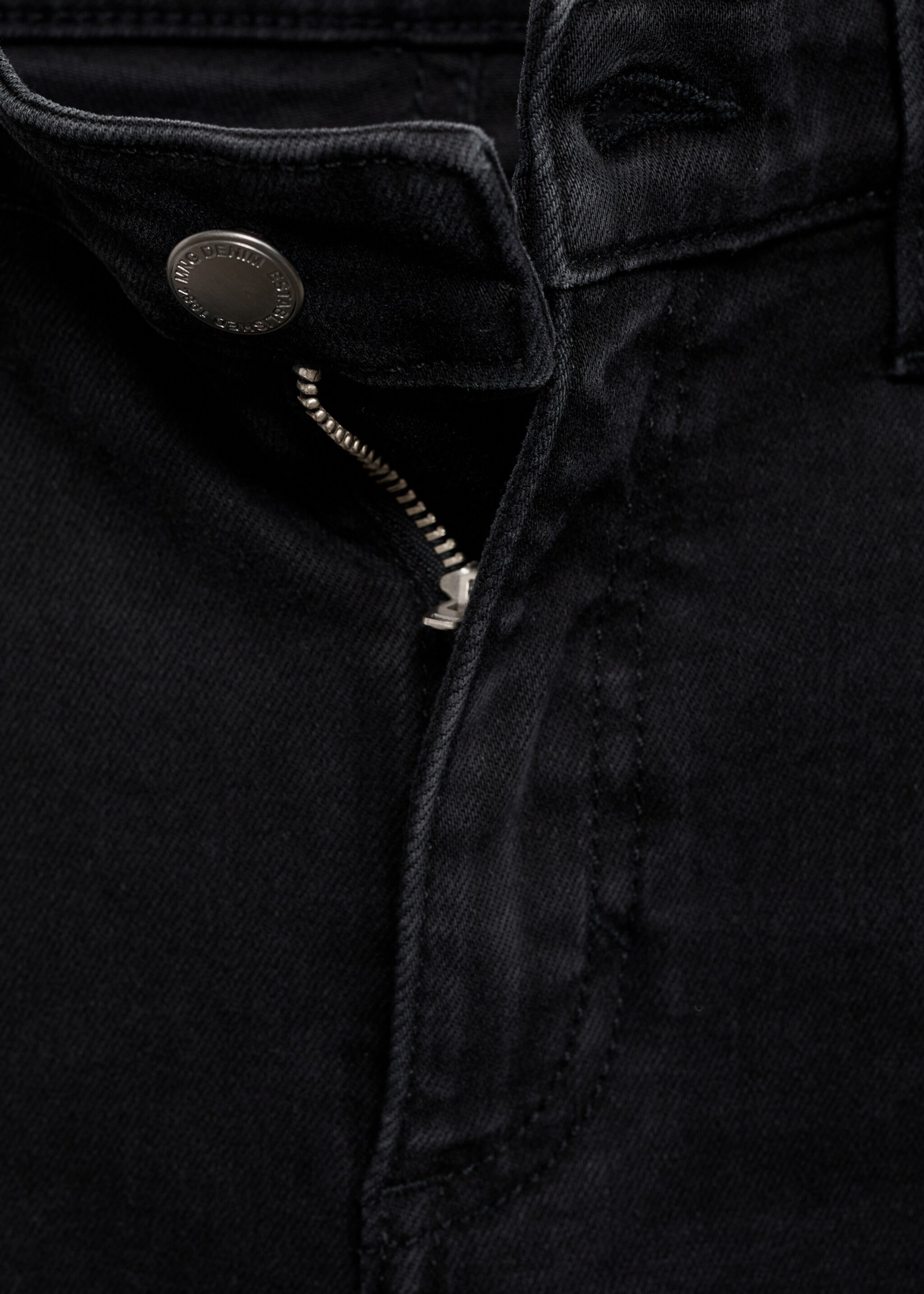 Jean skinny taille normale - Détail de l'article 8, Black denim. Ref: 87040240-00.