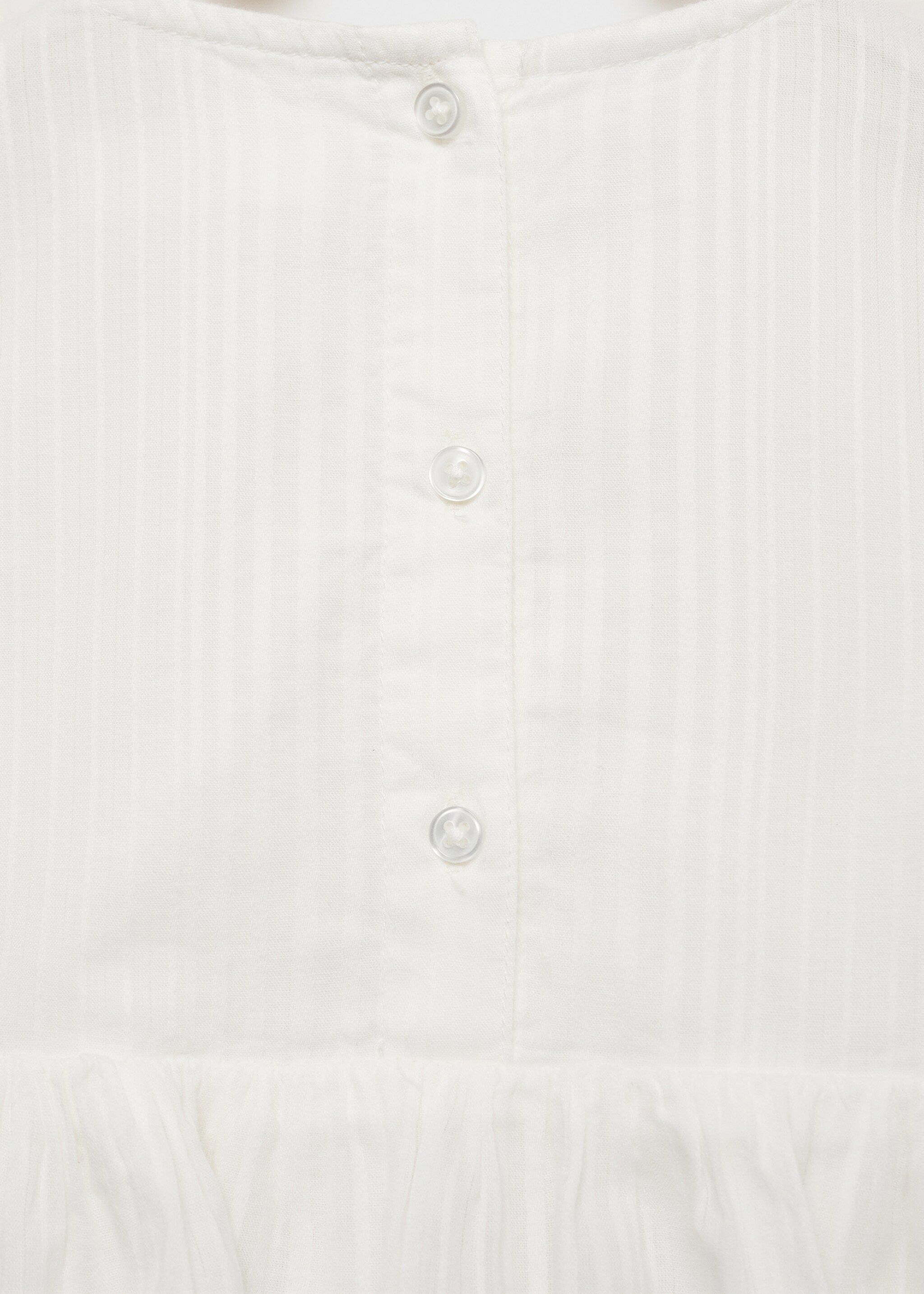 Embroidered cotton blouse - Details of the article 0, White. Ref: 87040255-00.