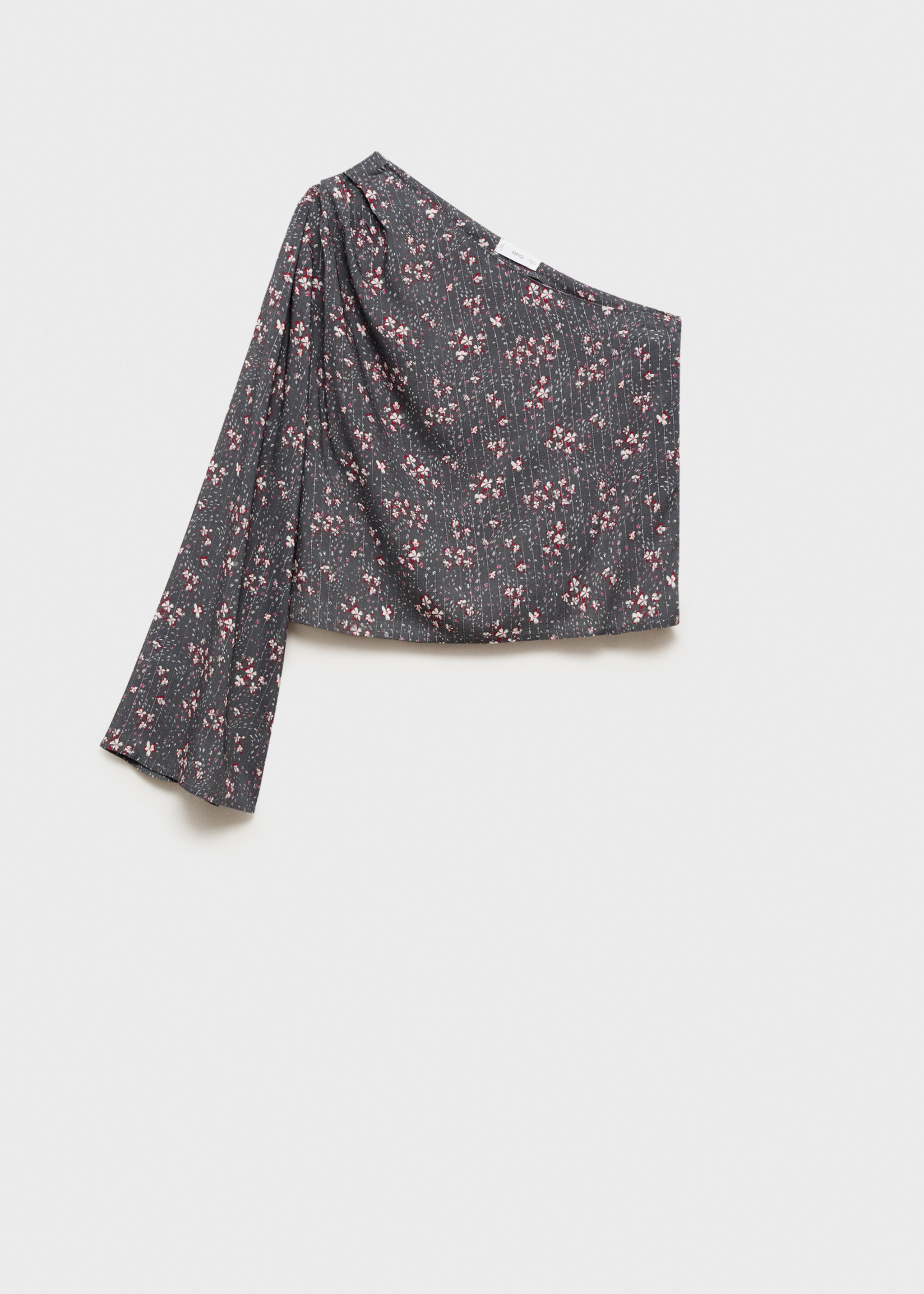 Blouse asymétrique imprimée - Article sans modèle, Gris anthracite. Ref: 87040260-00.