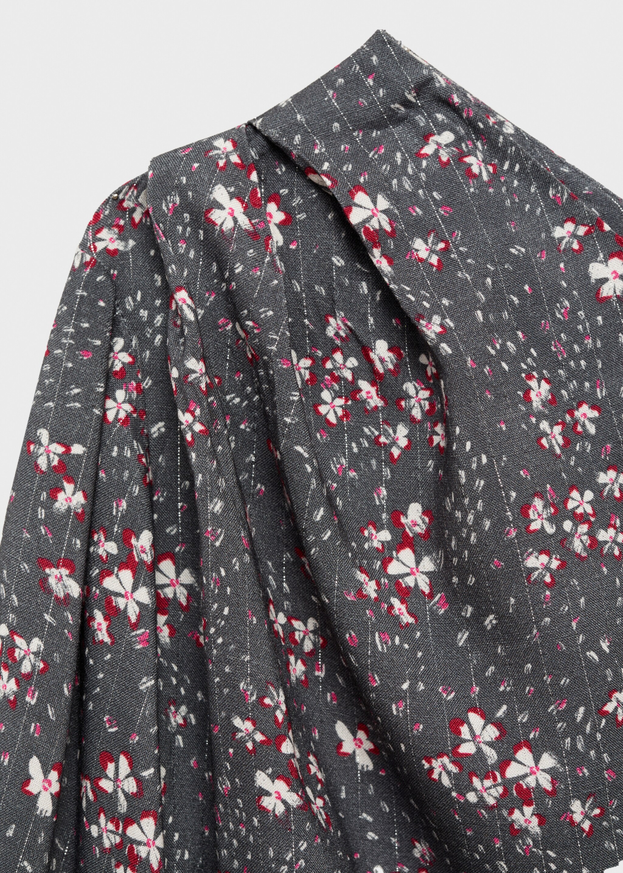 Blouse asymétrique imprimée - Détail de l'article 8, Gris anthracite. Ref: 87040260-00.