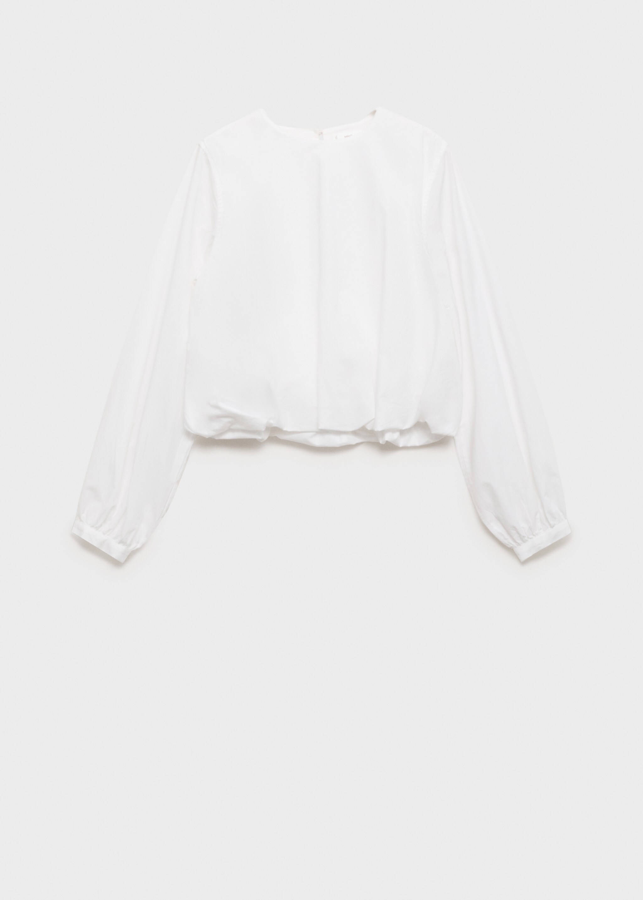 Puffed poplin shirt - Article without model, Off White. Ref: 87040262-00.