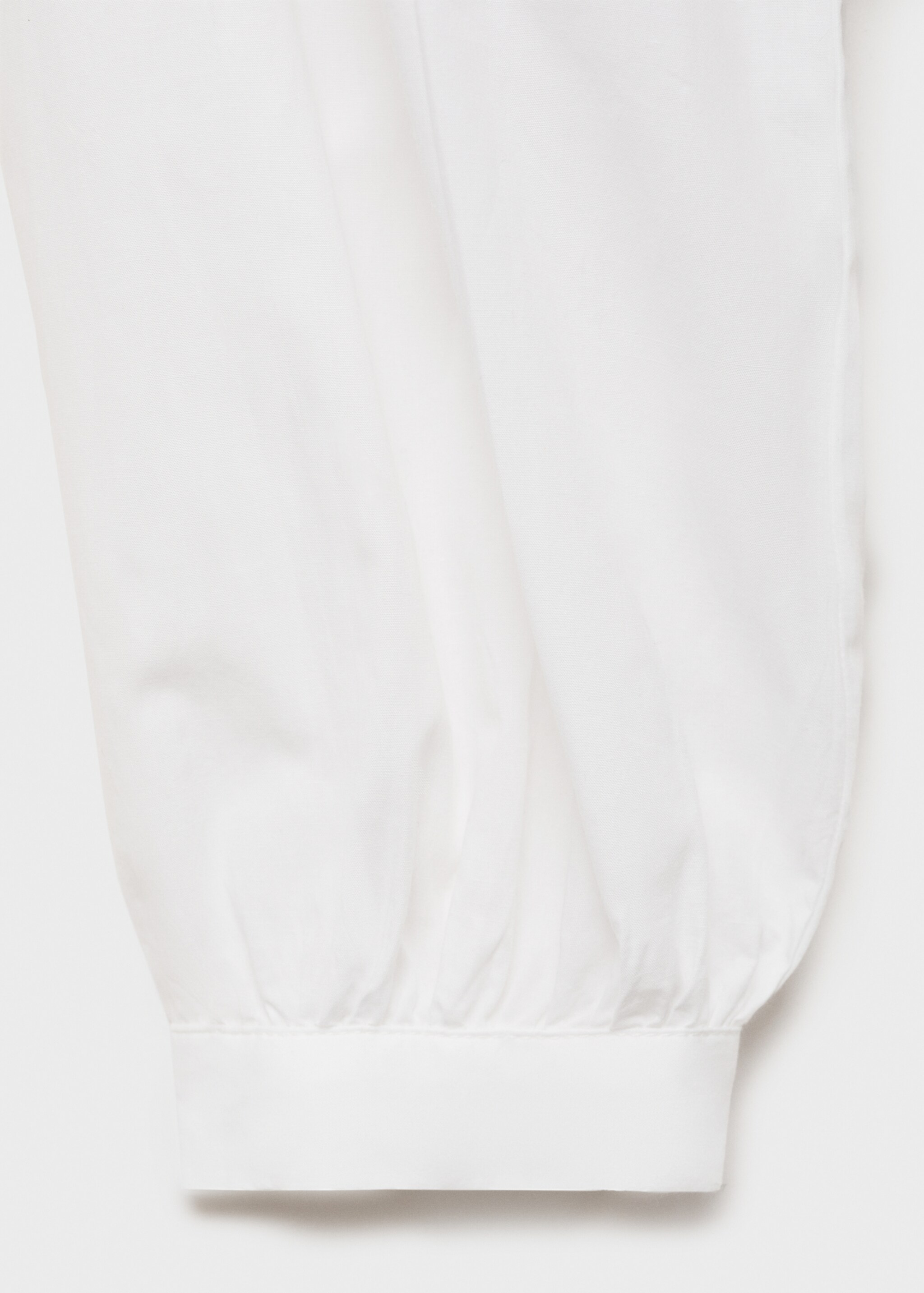 Puffed poplin shirt - Details of the article 0, Off White. Ref: 87040262-00.