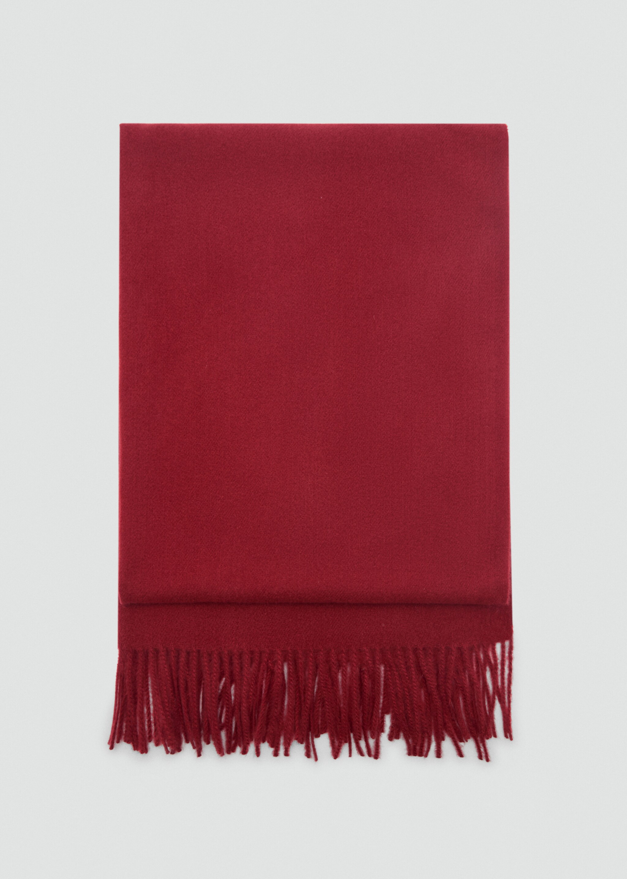 Fringed edge scarf - Article without model, Medium Red. Ref: 87040264-00.