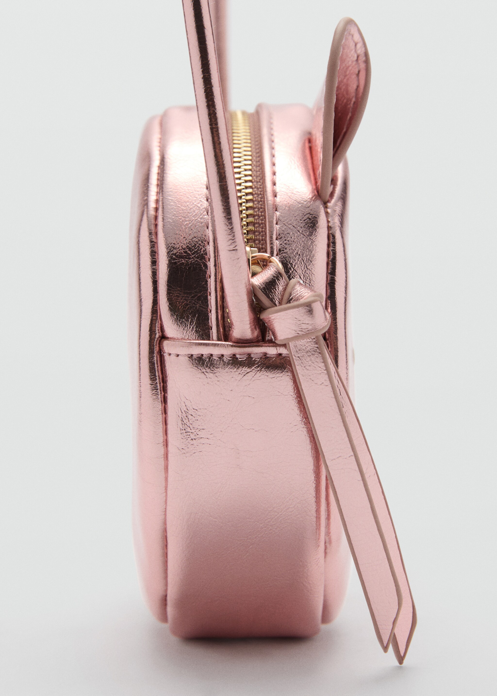 Metallic teddy bear bag - Details of the article 1, Pink. Ref: 87040267-00.