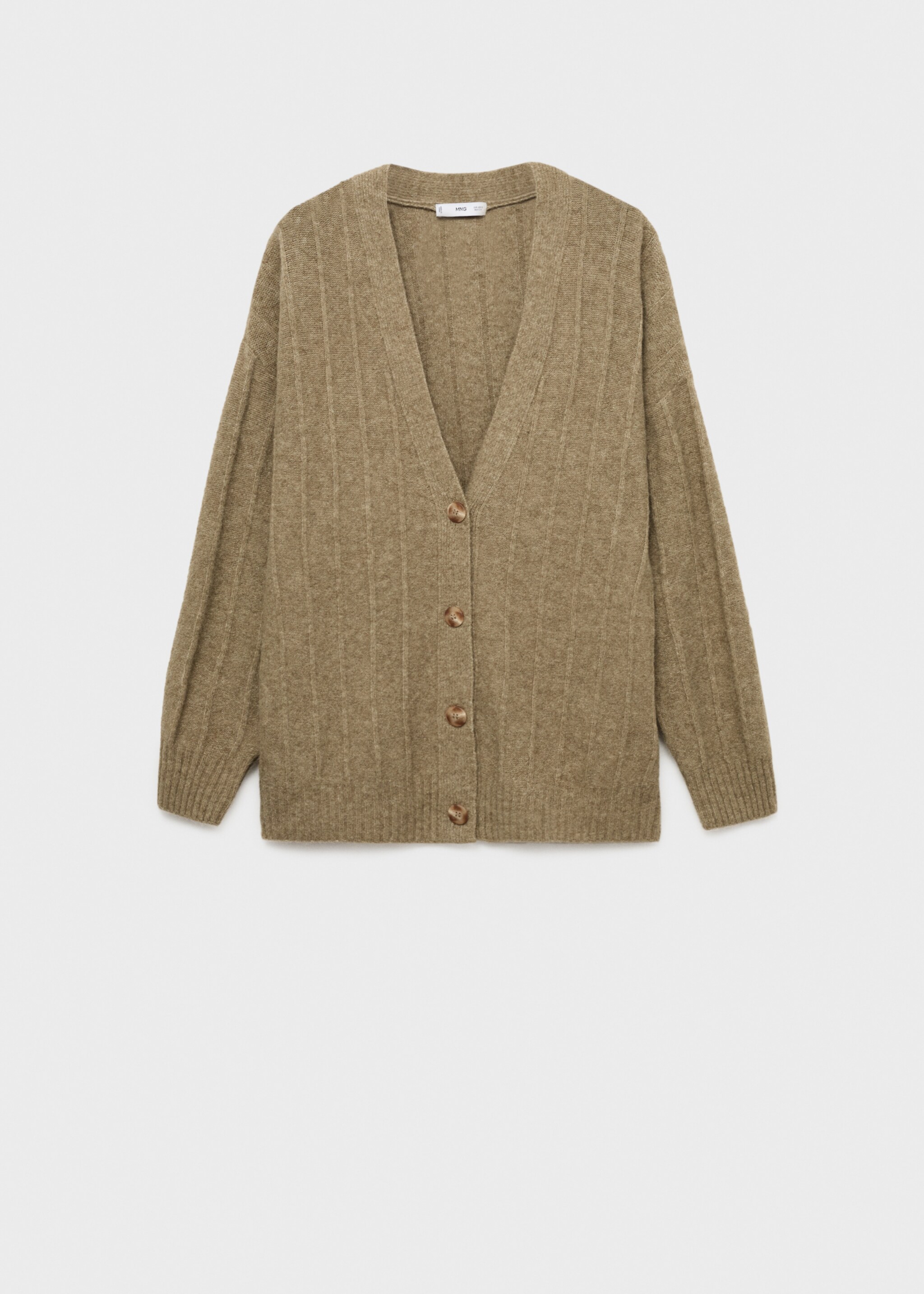 Cárdigan largo botones - Artículo sin modelo, Verde medio. Ref: 87040282-00.