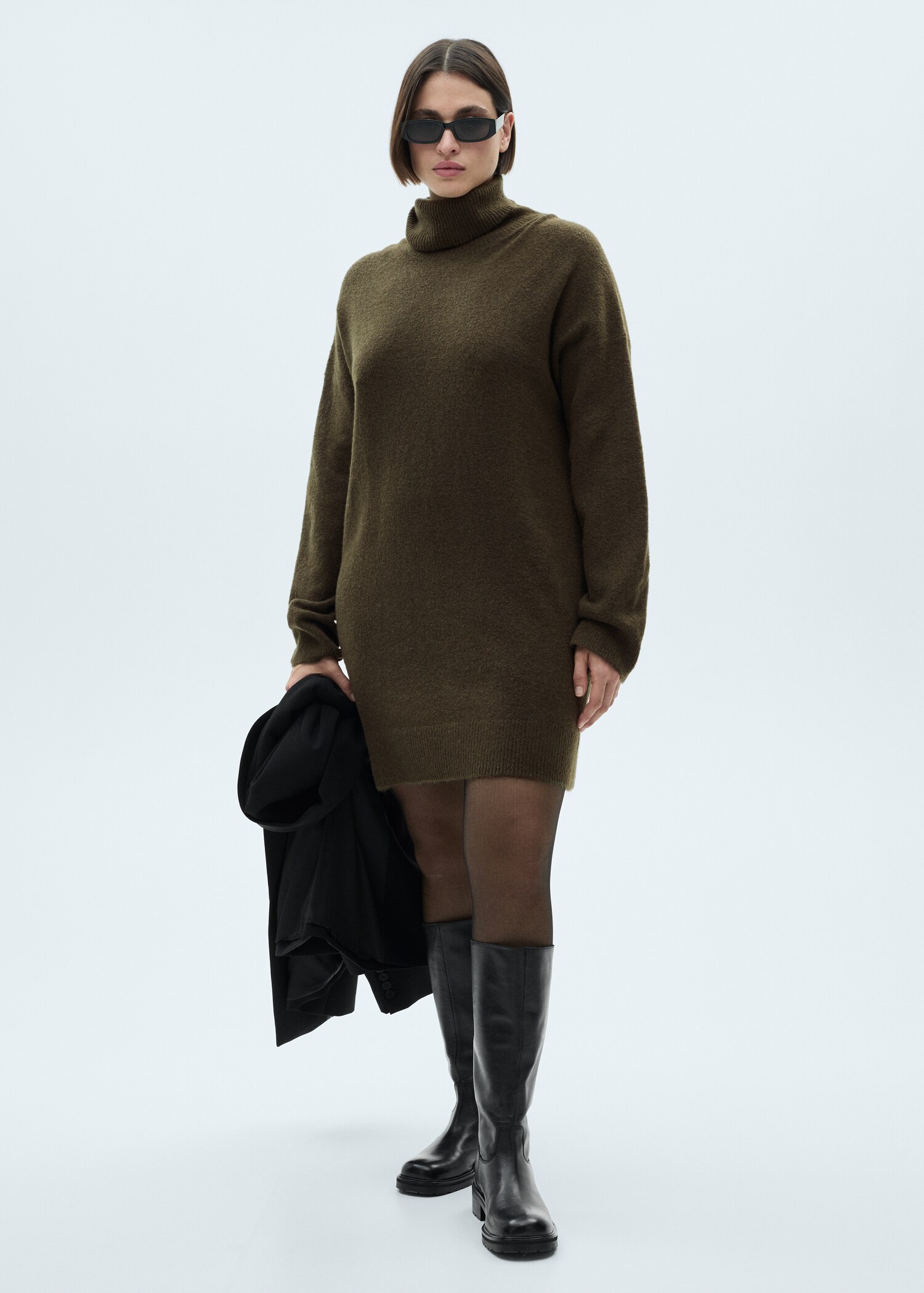 Knitted turtleneck dress - Women | MANGO OUTLET Estonia Knitted turtleneck dress - Women | MANGO OUTLET Estonia