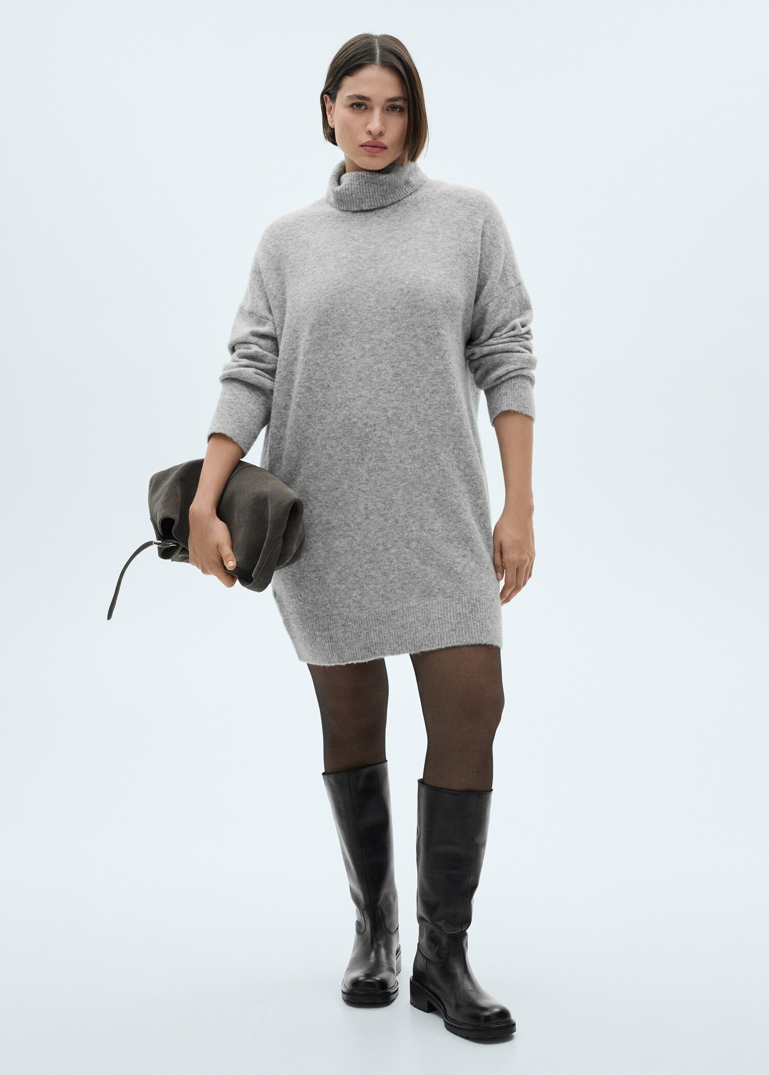 Knitted turtleneck dress - Details of the article 3