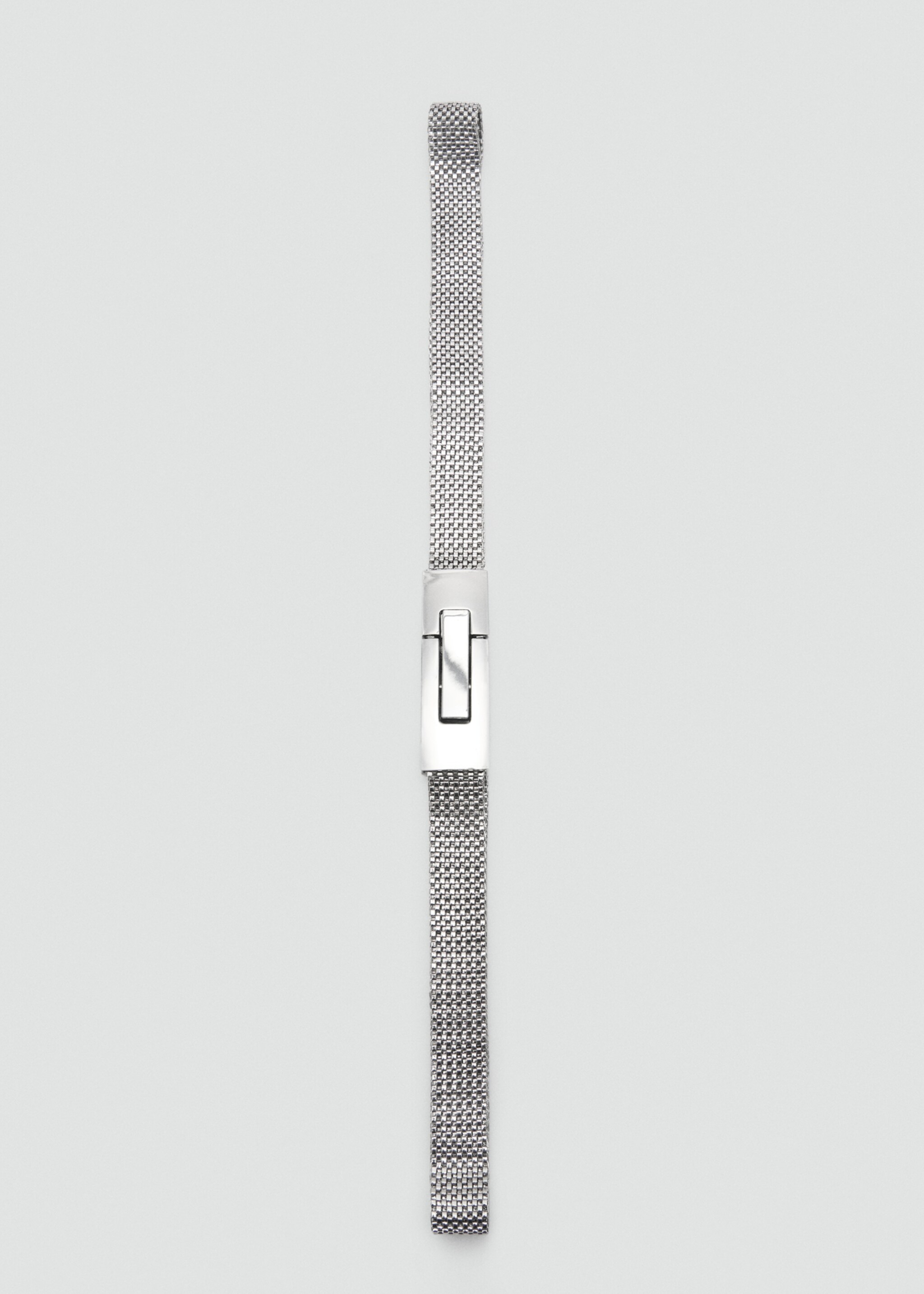 Skinny metal belt - Medium plane, Silver. Ref: 87040286-00.