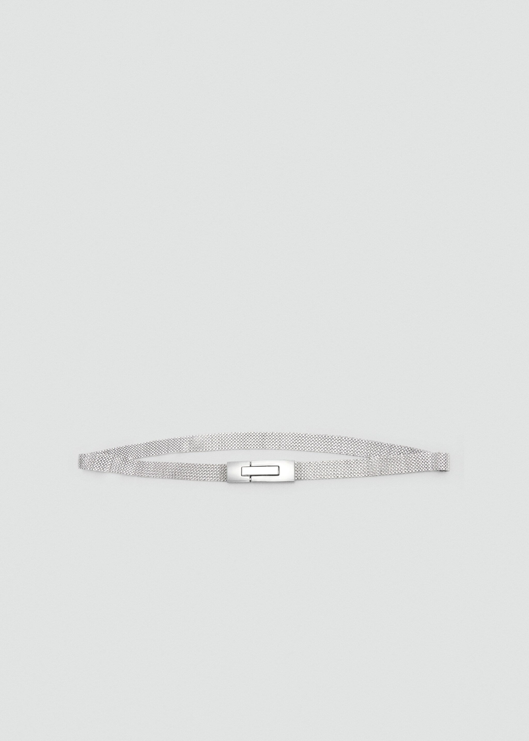 Skinny metal belt - Article without model, Silver. Ref: 87040286-00.