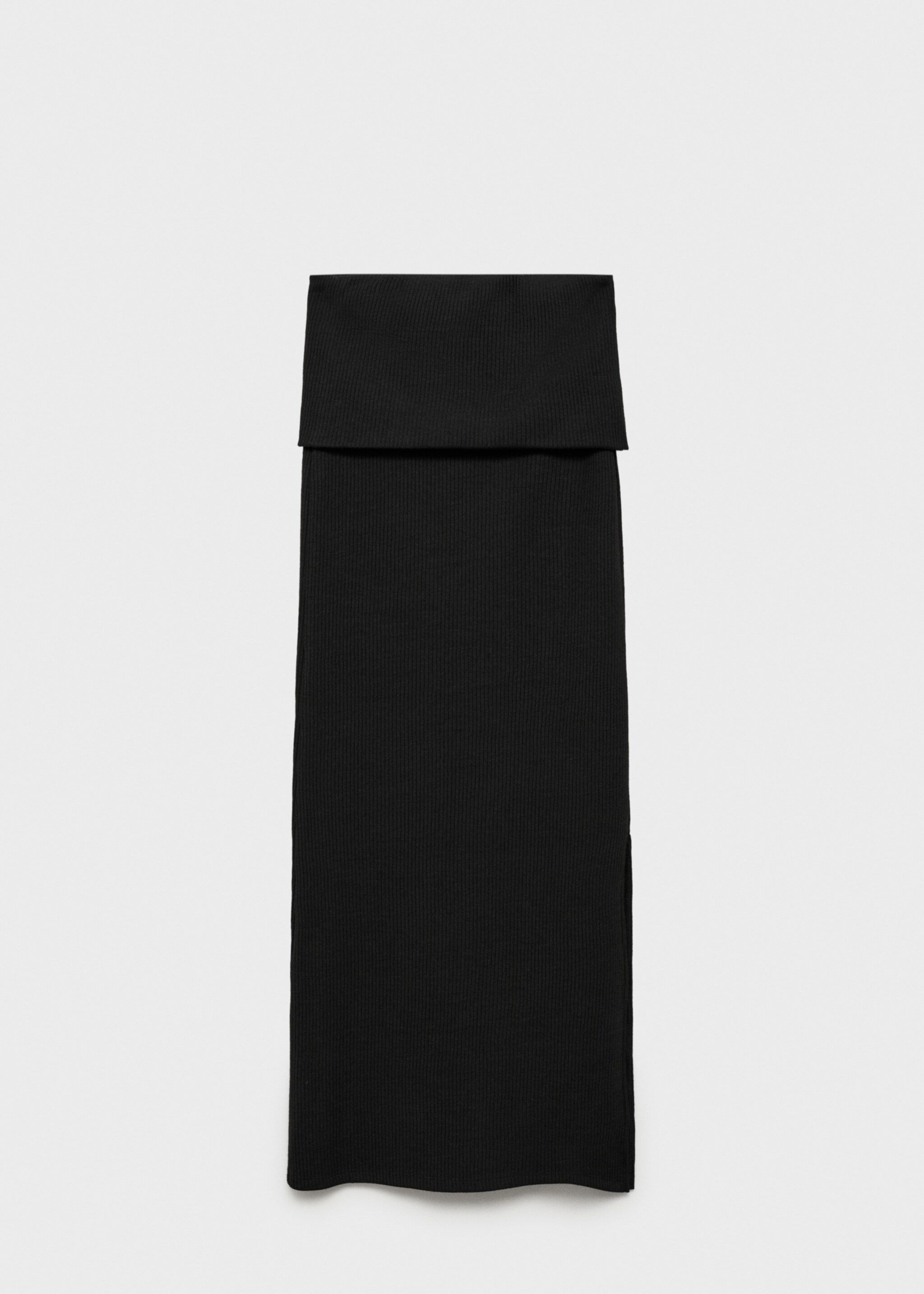 Long knitted skirt - Article without model, Black. Ref: 87040301-00.