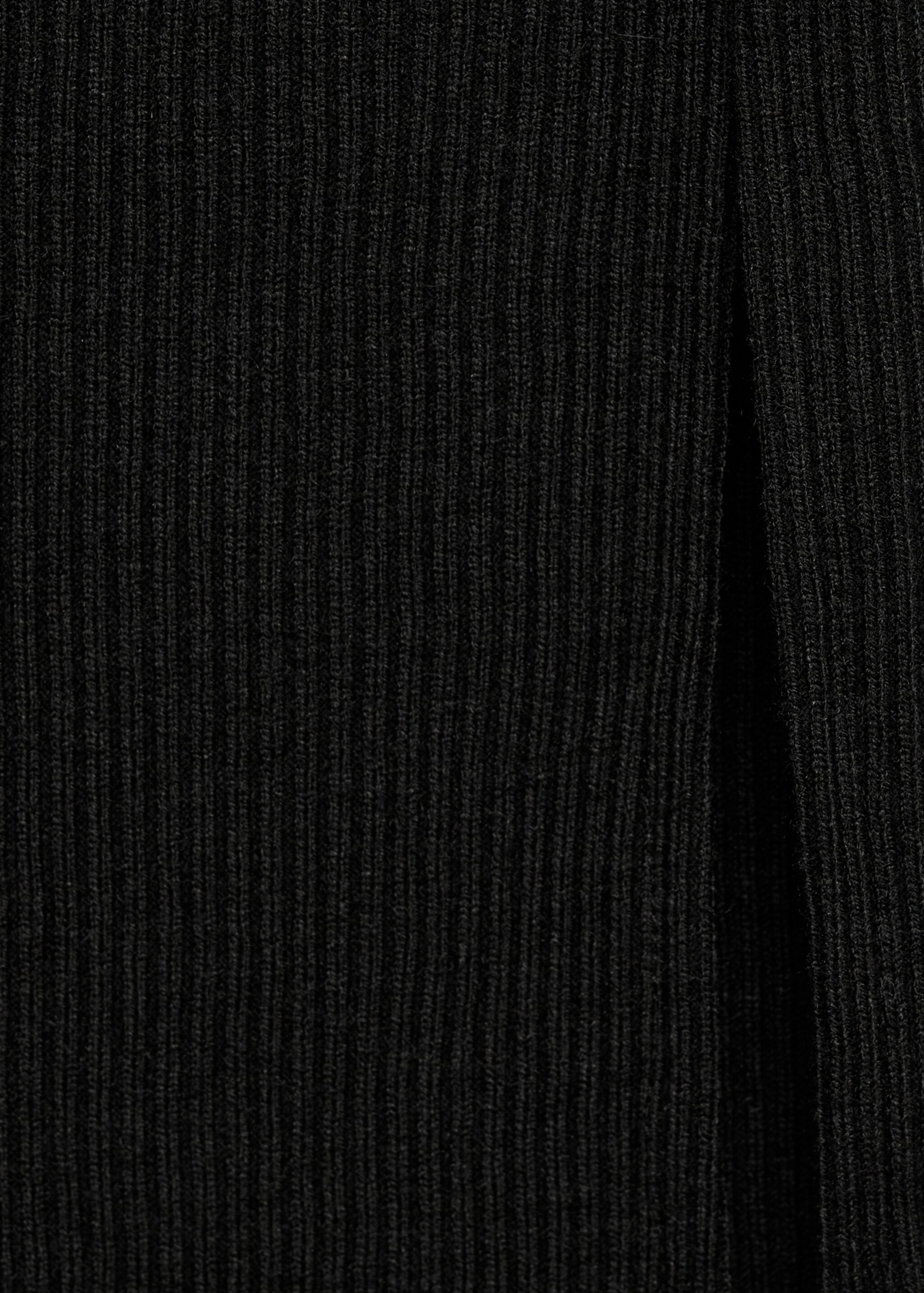 Long knitted skirt - Details of the article 0, Black. Ref: 87040301-00.